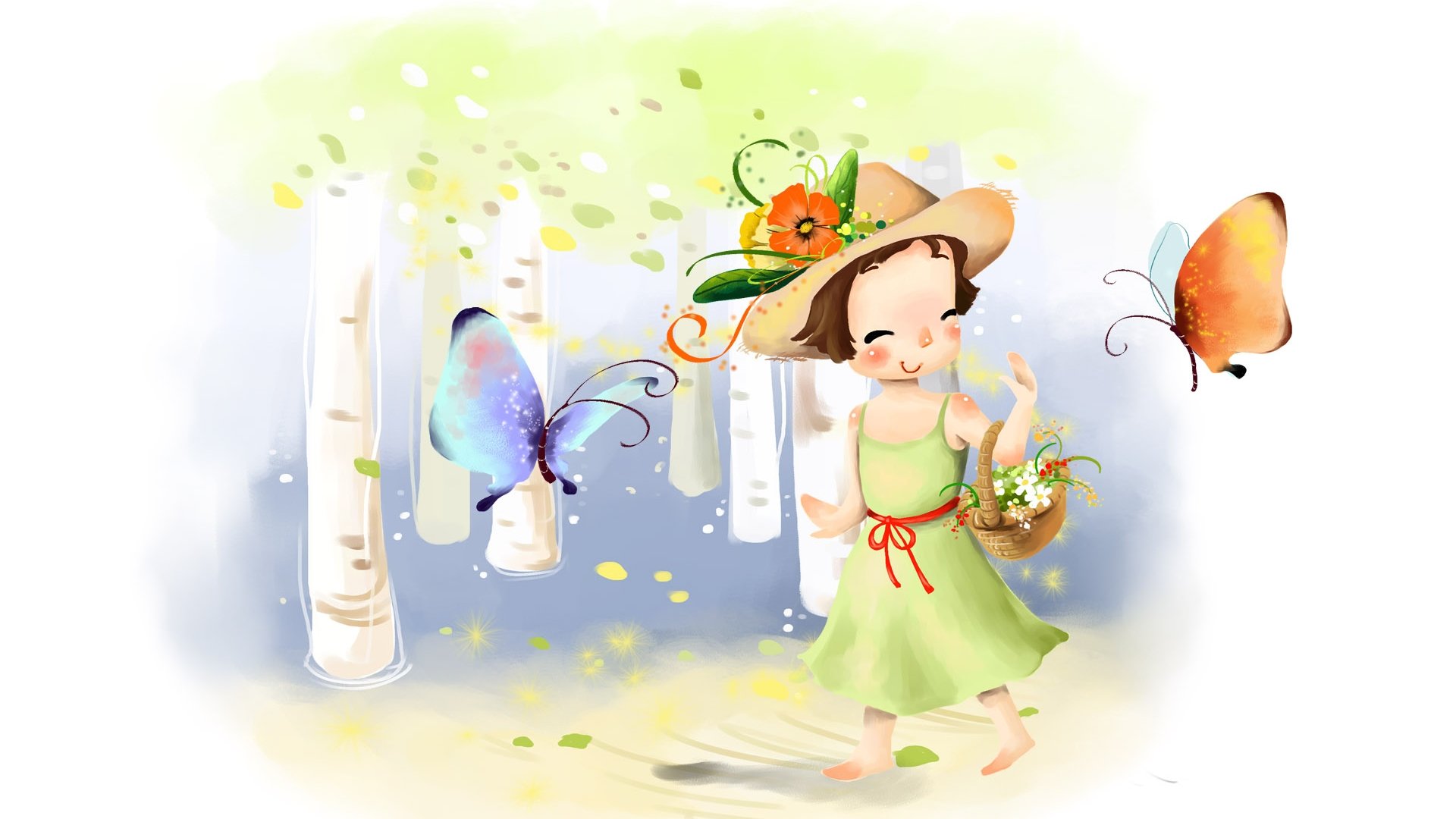 动漫,梦幻童年,插画,手绘,儿童桌面专用