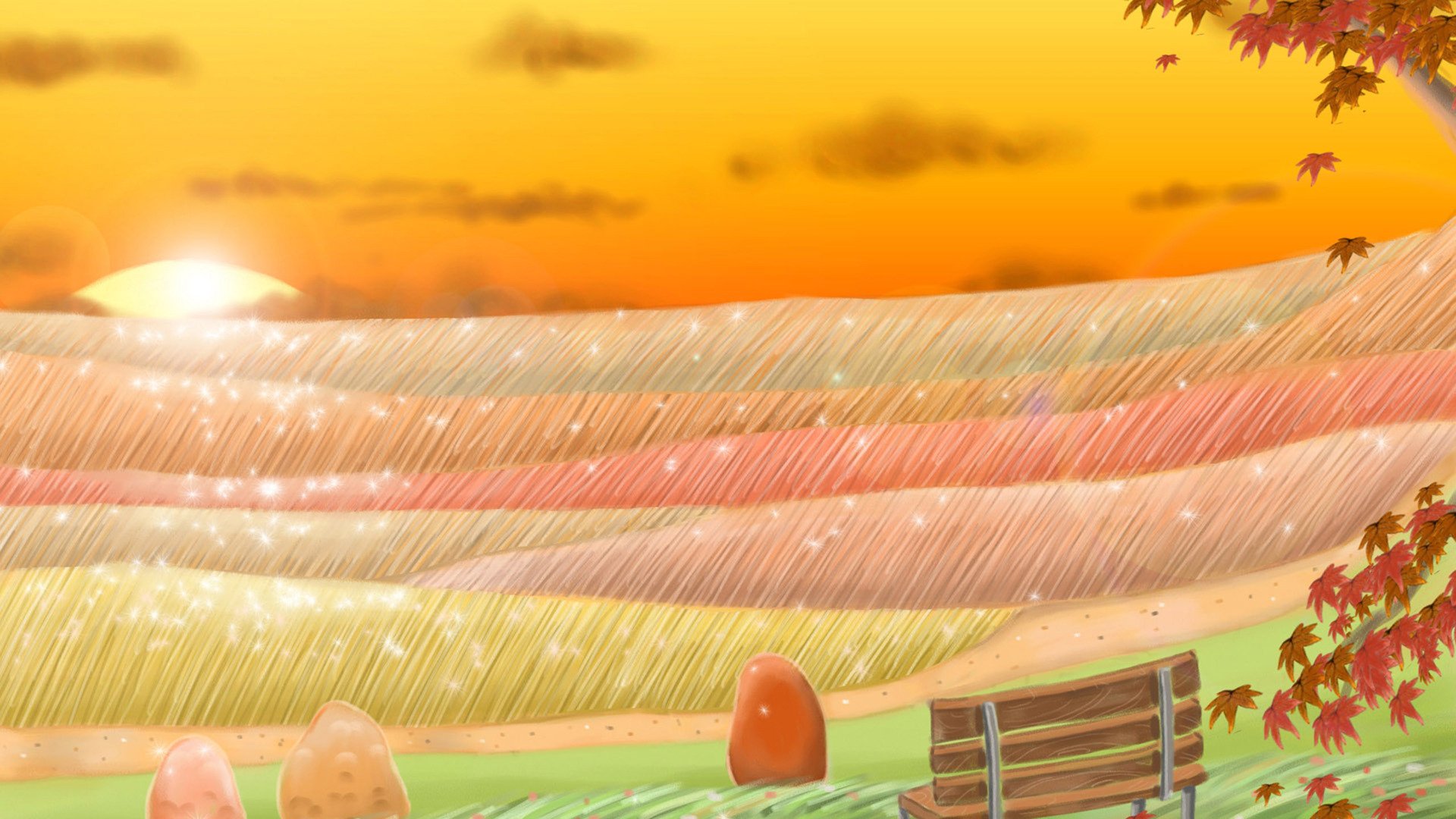 小清新,舒缓压力,手绘,2月22日,儿童桌面专用