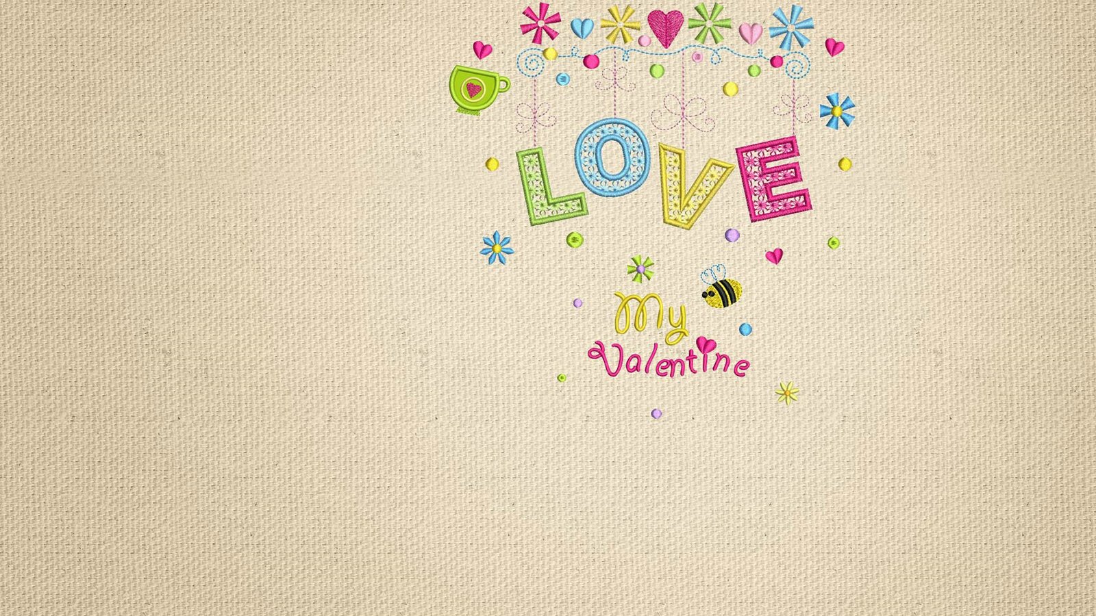 爱情美图,唯美温馨,刺绣的爱情,LOVE