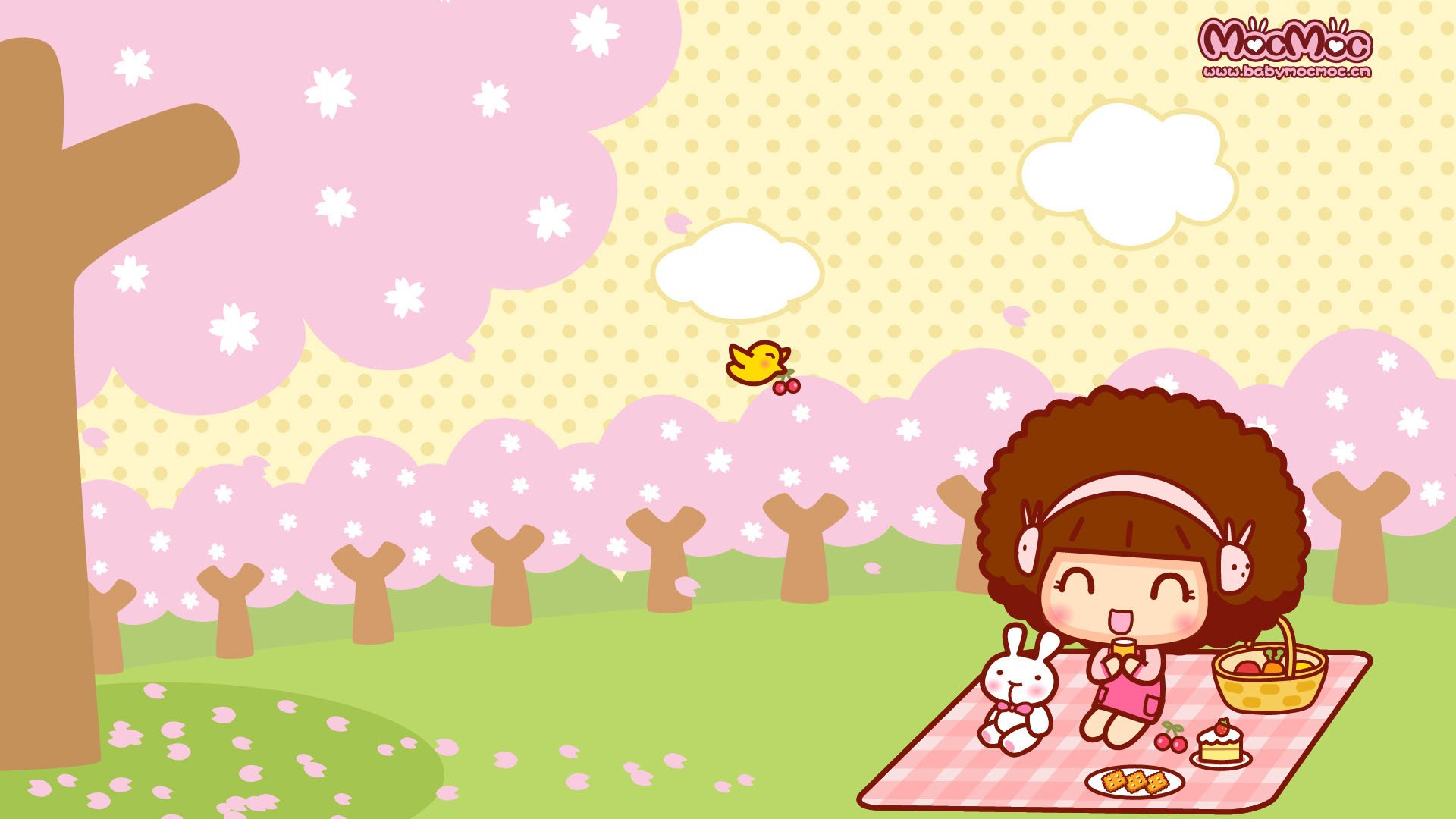 动漫,动漫少女,插画,可爱,摩丝摩丝,儿童桌面专用