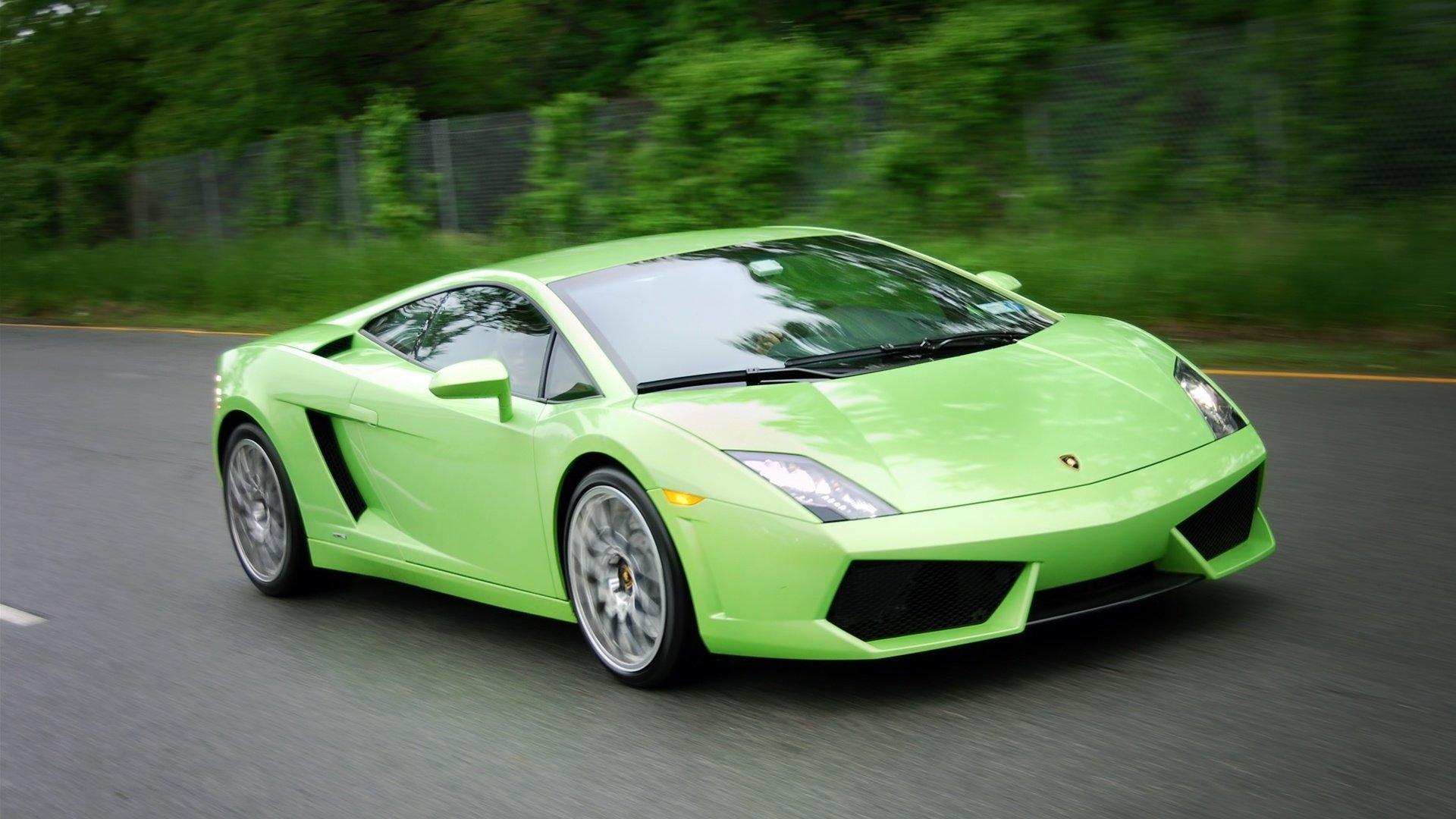 汽车,超跑,兰博基尼,绿色,盖拉多,儿童桌面专用