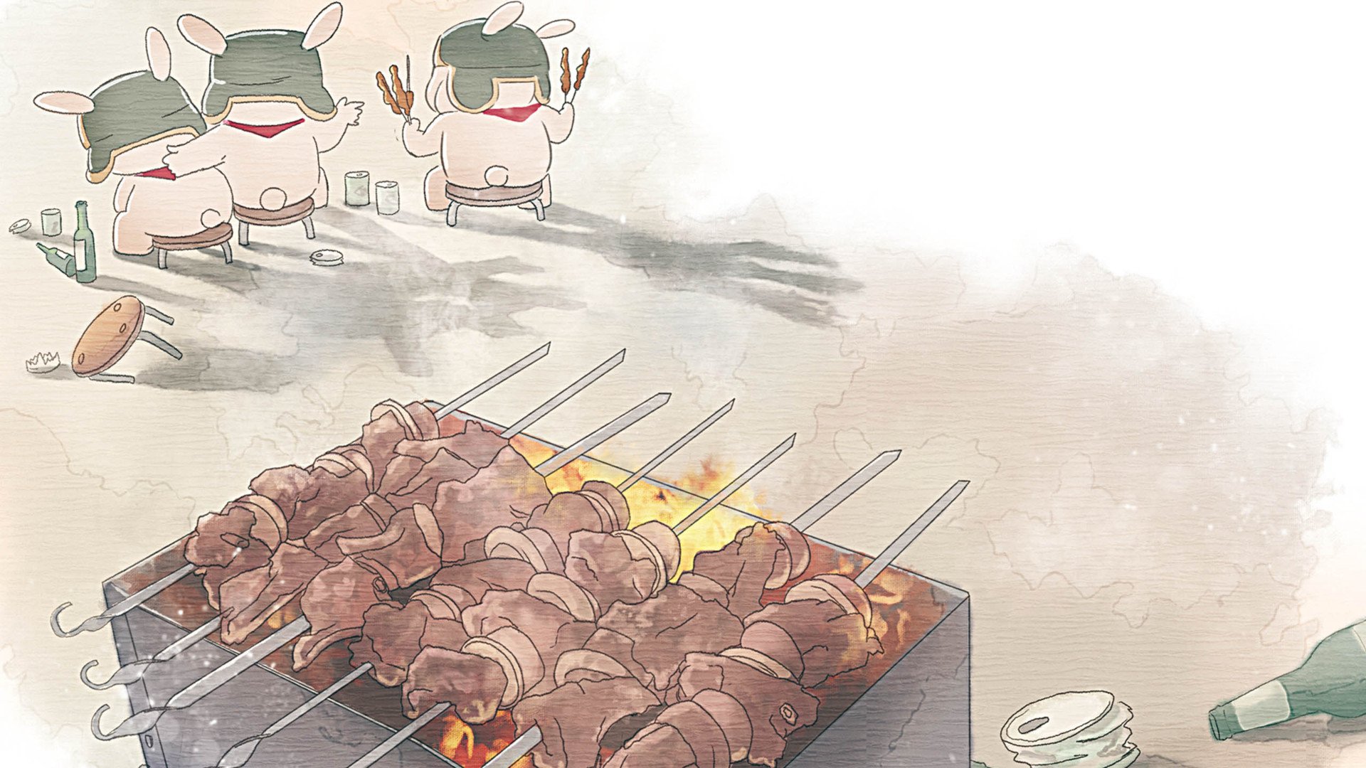 动漫,插画,手绘,米兔,哥们,儿童桌面专用