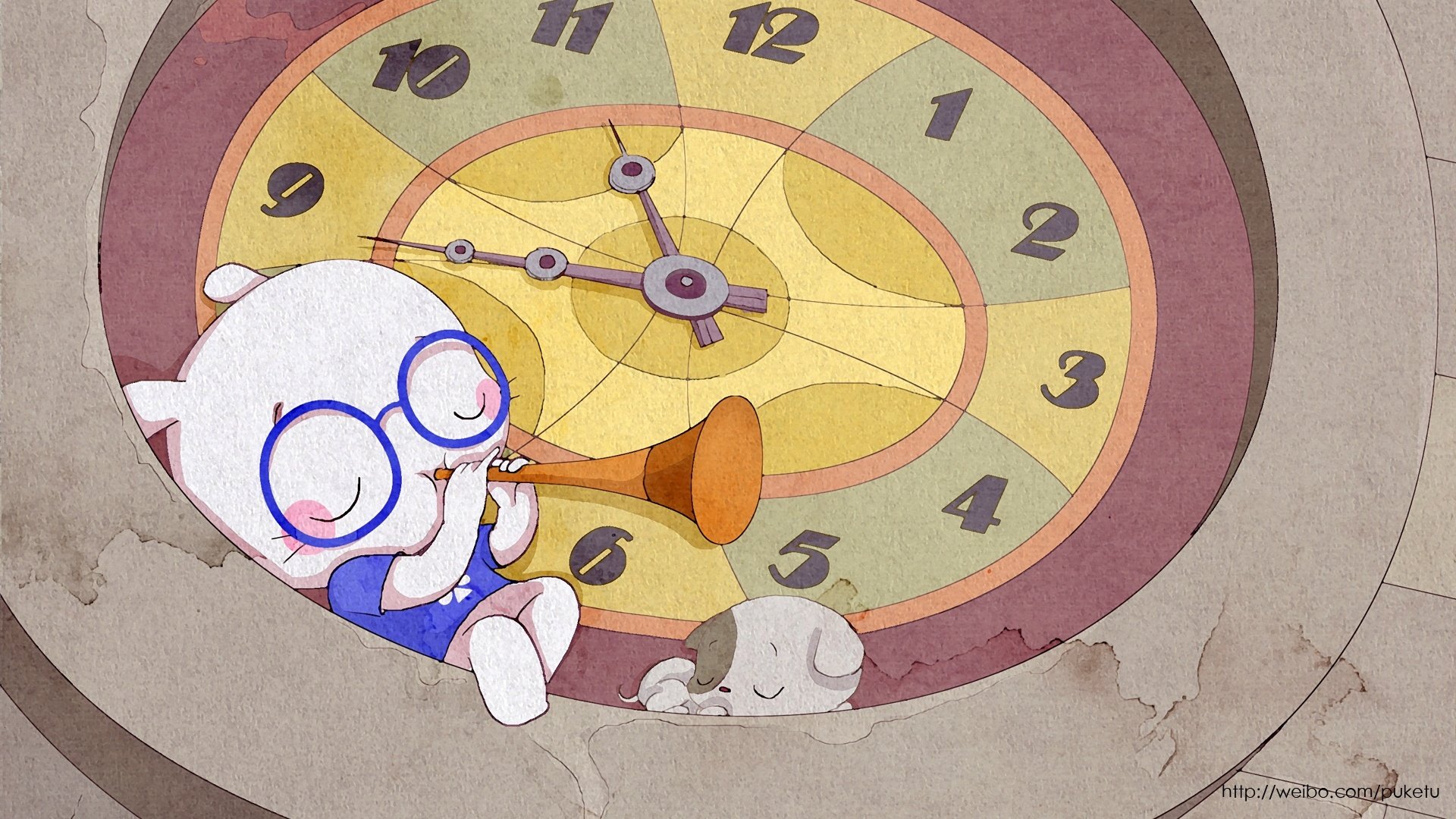 动漫,插画,手绘,原创,扑克兔,儿童桌面专用