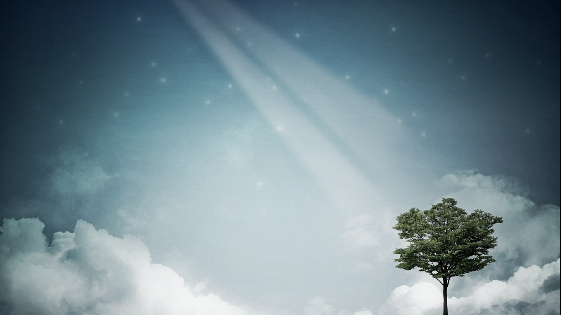 小清新,清新淡雅,蓝天白云,2月7日,儿童桌面专用