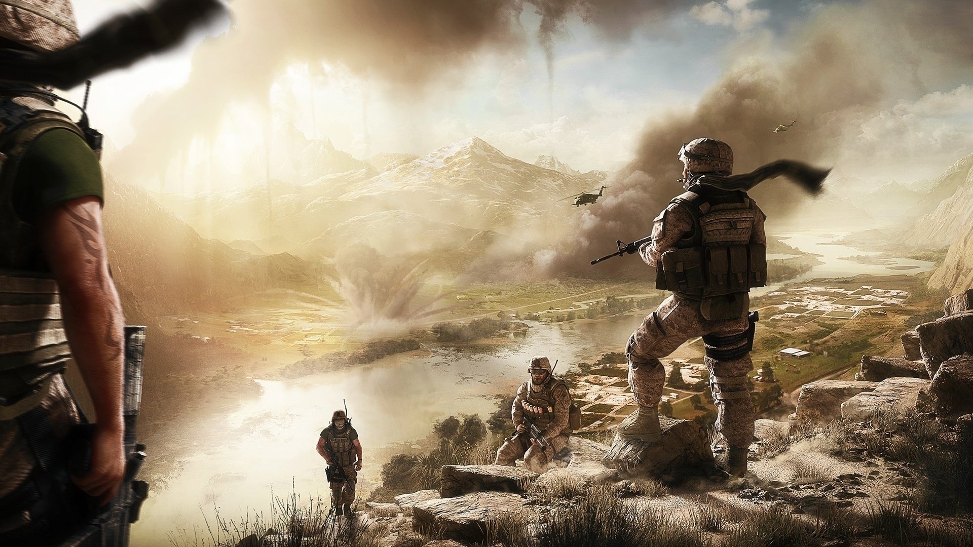 游戏,场景,插画,战争,闪电行动