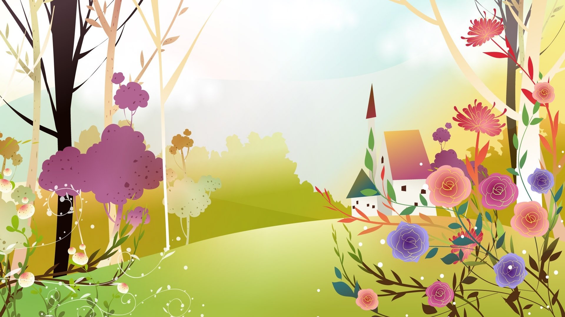 动漫,插画,手绘,清新,卡通,儿童桌面专用