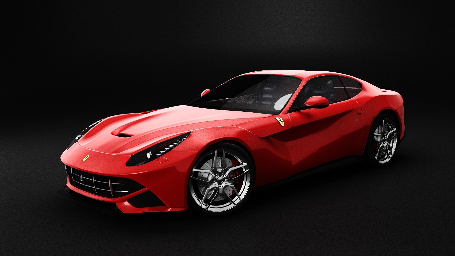 汽车,超跑,法拉利,红色,F12,儿童桌面专用