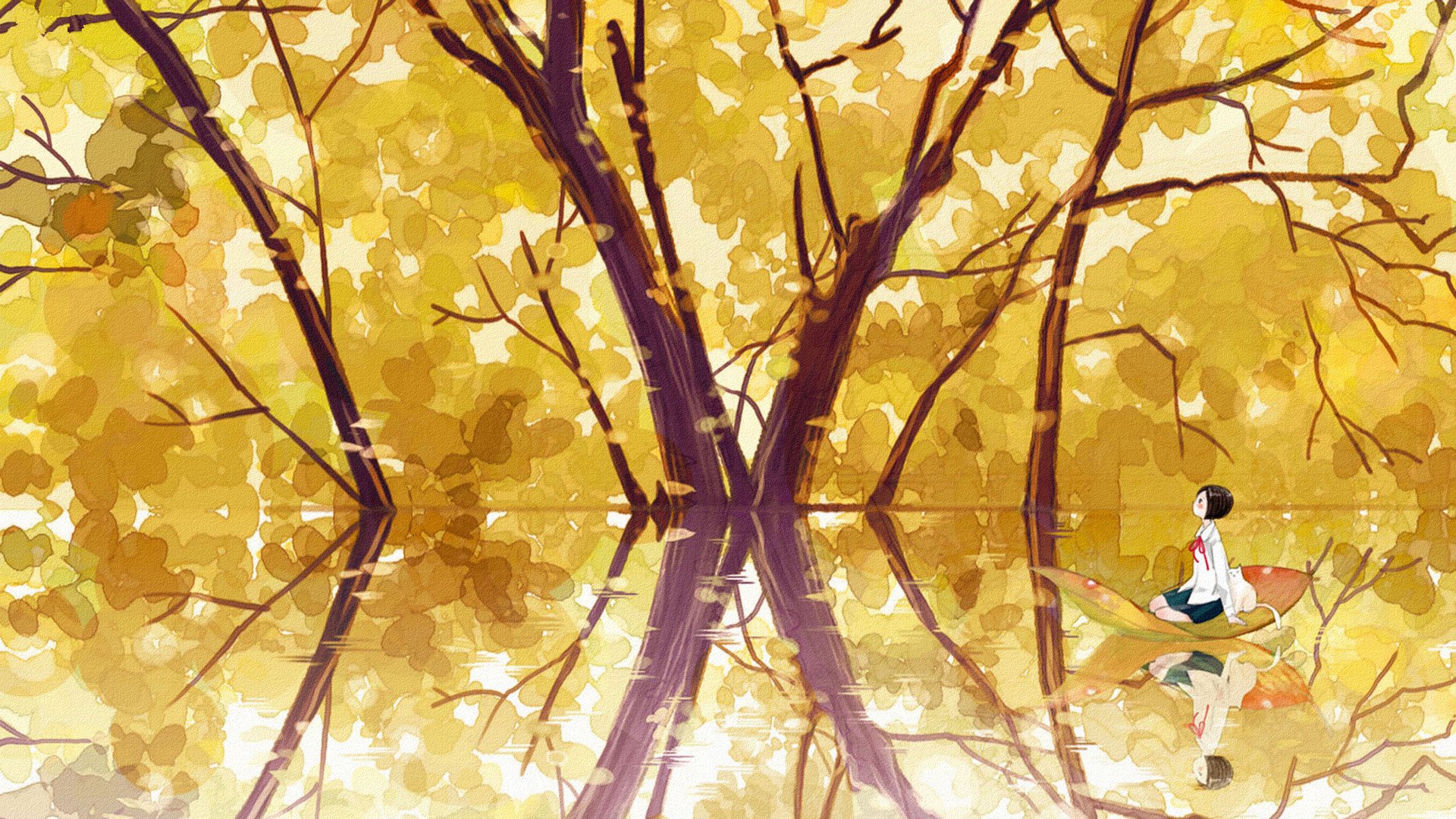 小清新,温馨一刻,手绘,2月7日,儿童桌面专用