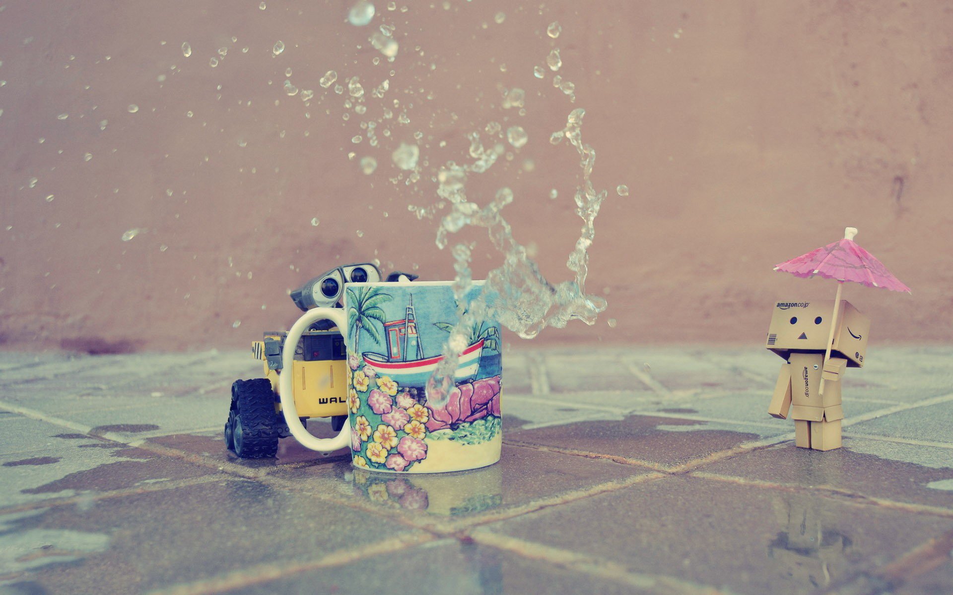 小清新,温馨一刻,纸箱人,2月25日,儿童桌面专用