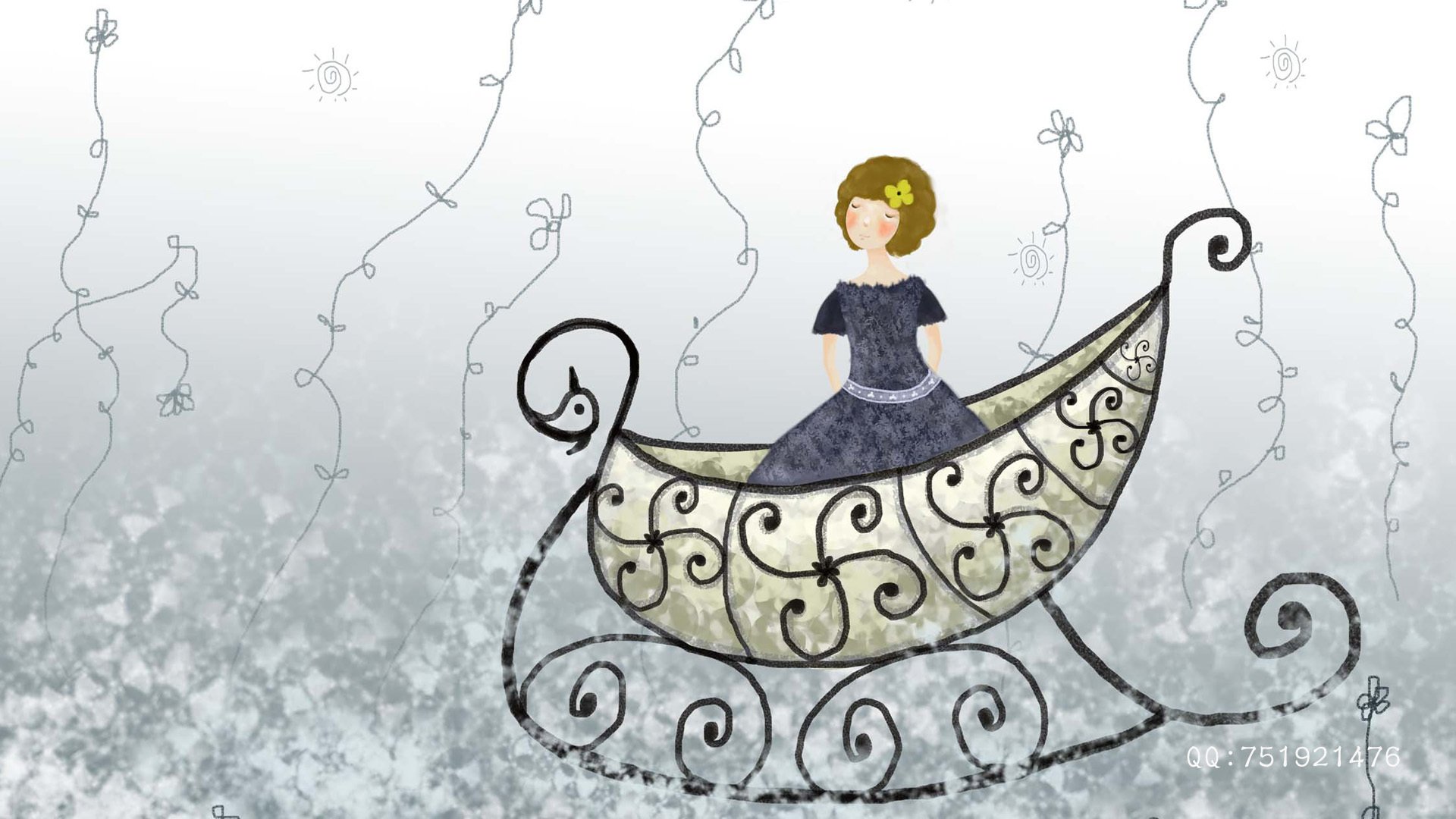 动漫,卡通,插画,手绘,梦里飞插画,可爱,儿童桌面专用