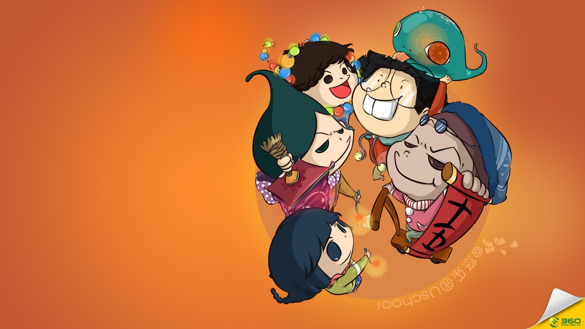 动漫,悠,闹花灯,原创,360壁纸,卡通,悠乐园,坤奇动漫,元宵节,儿童桌面专用