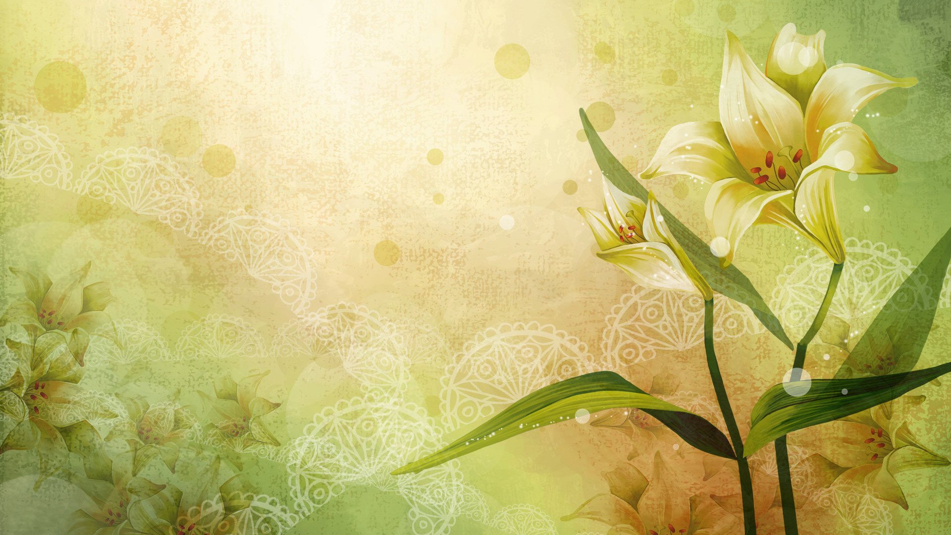 小清新,清新淡雅,花卉,2月1日,儿童桌面专用