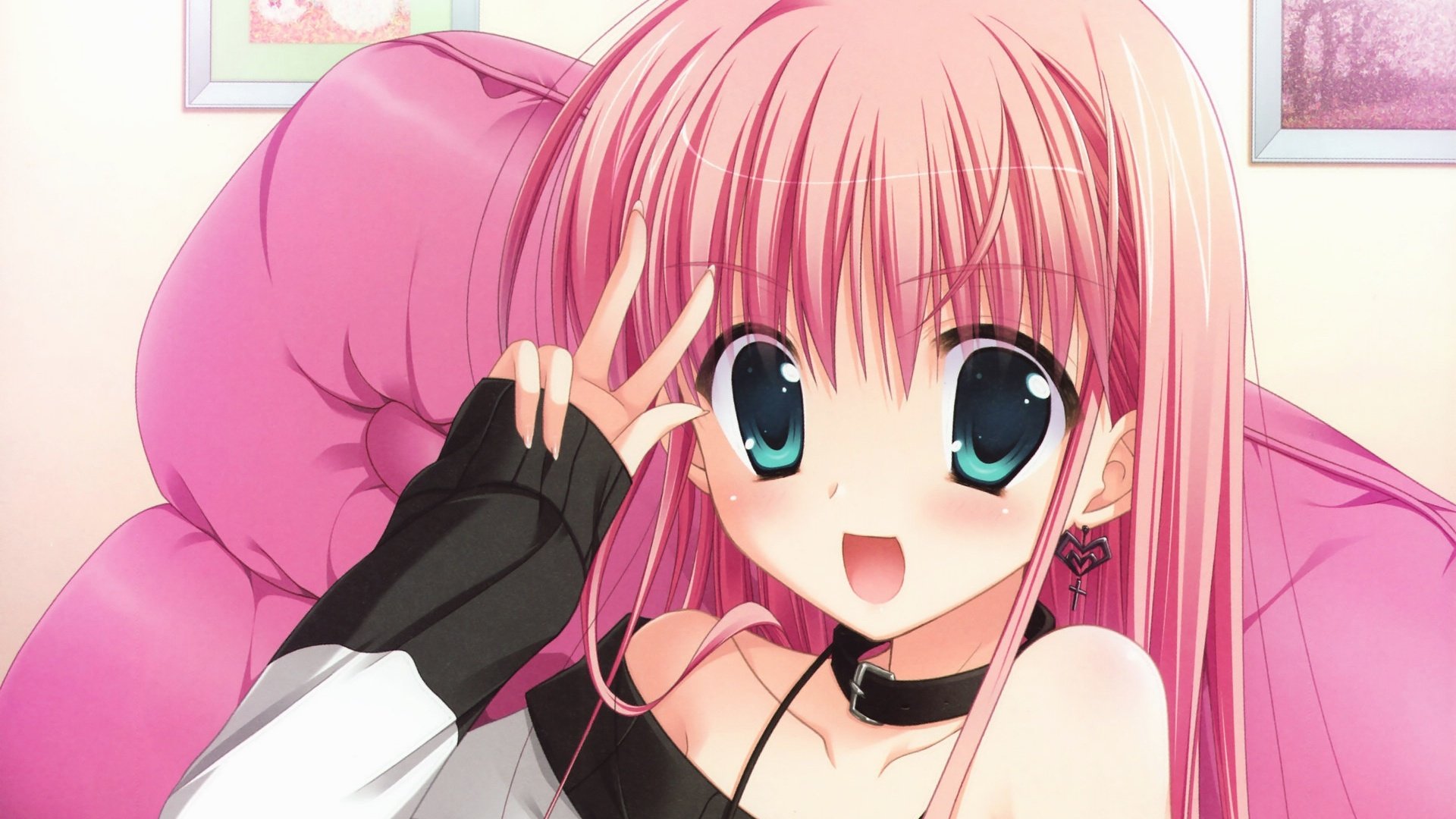 动漫,动漫少女,可爱,插画,初雪樱花,儿童桌面专用