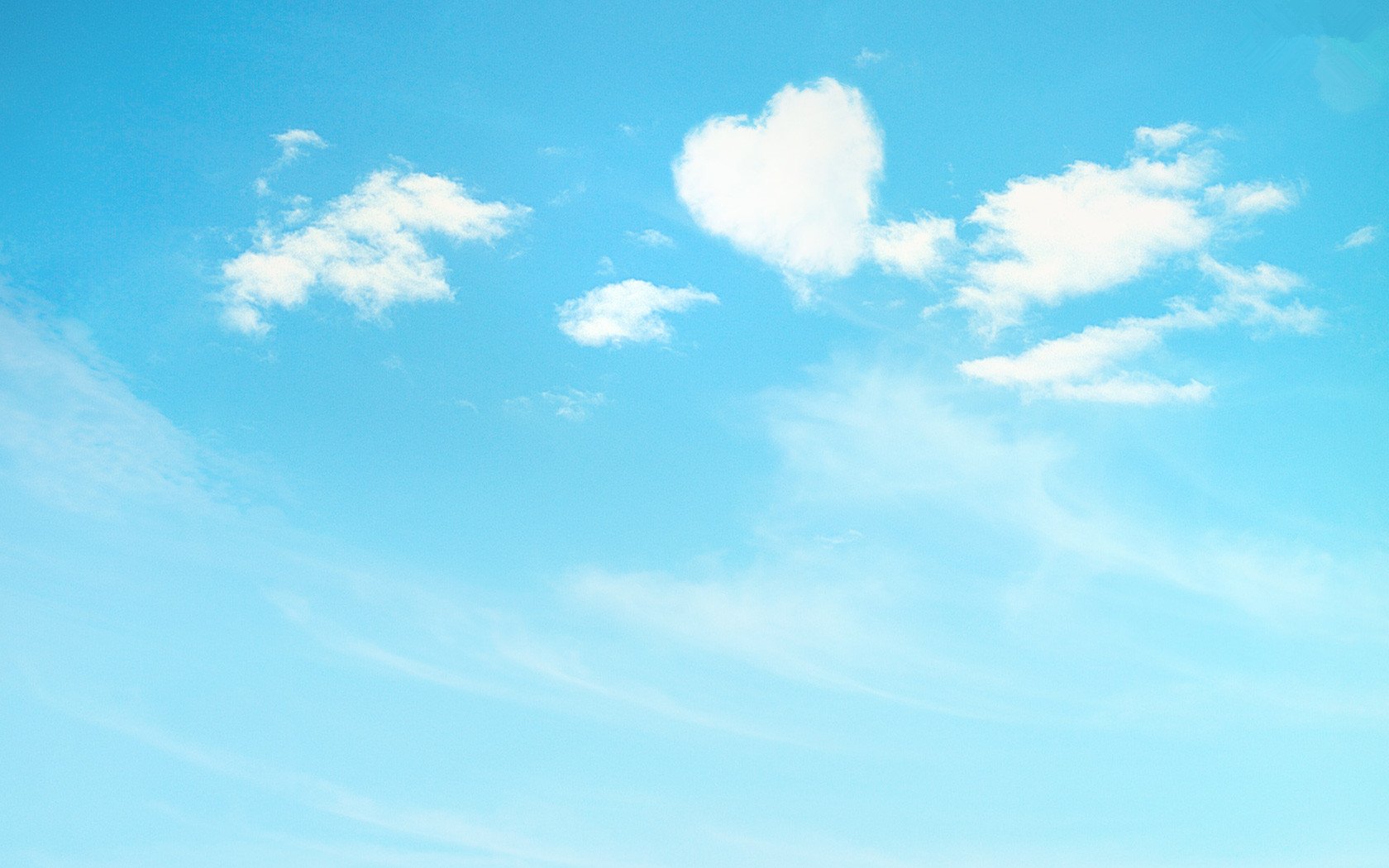 小清新,清新淡雅,蓝天白云,2月1日,儿童桌面专用