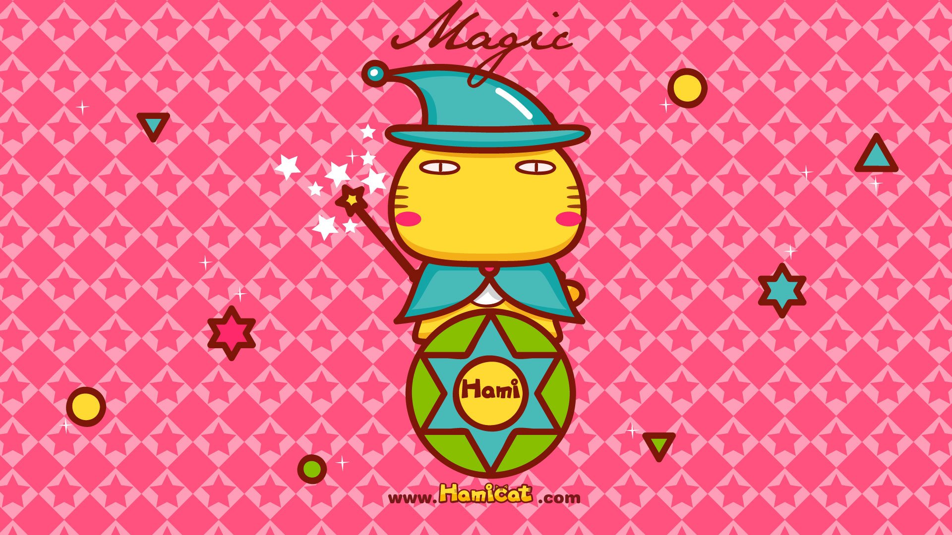 动漫,插画,手绘,Hamicat,哈咪猫,魔术师,儿童桌面专用