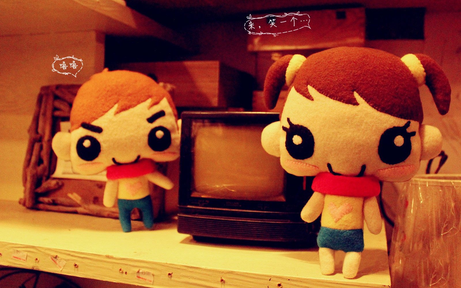 小清新,温馨一刻,玩偶,2月11日,儿童桌面专用