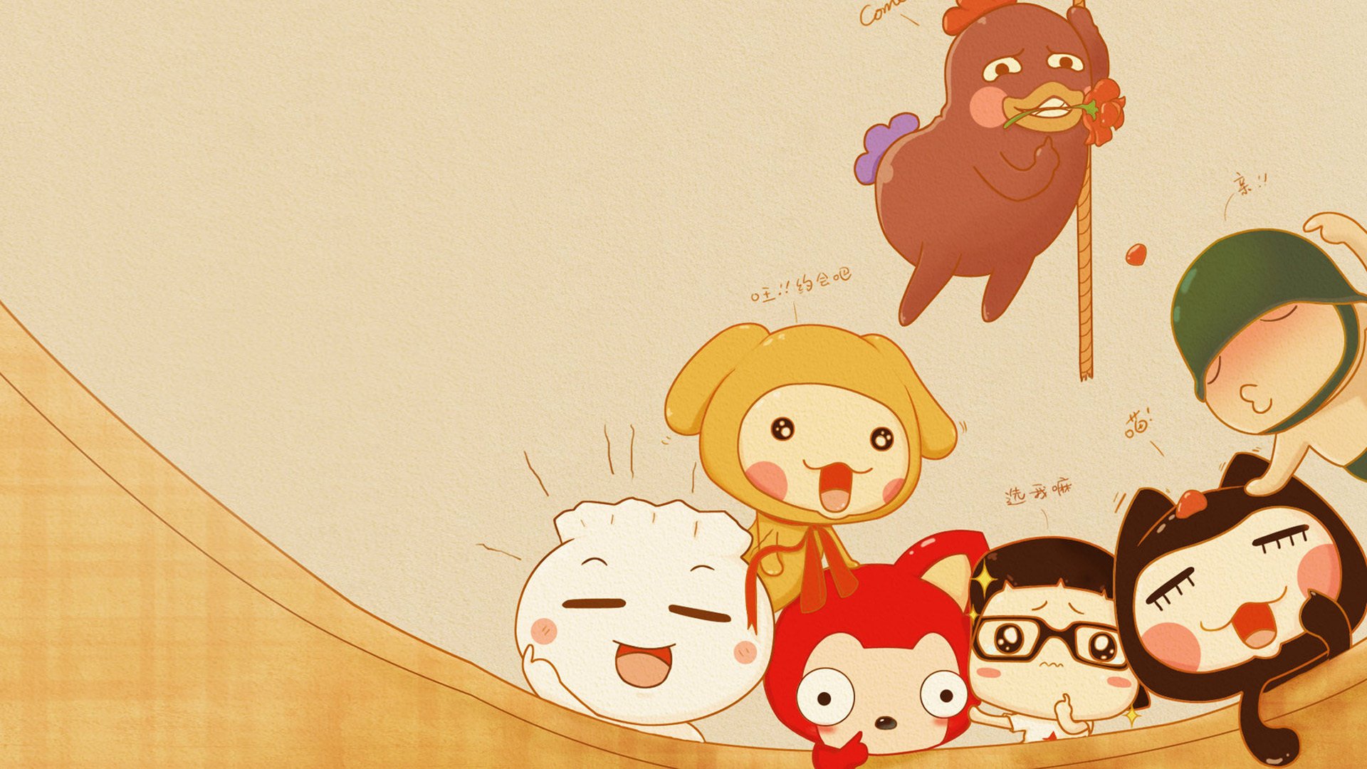 动漫,阿狸,ali,卡通,可爱,插画,手绘,儿童桌面专用