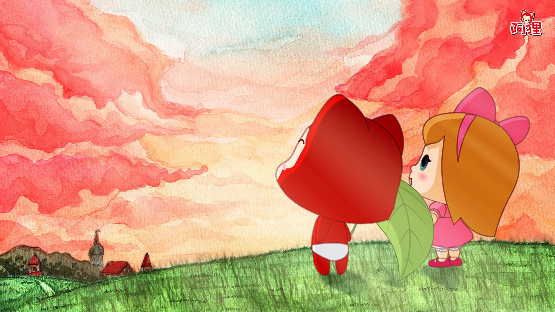 动漫,阿狸,ali,插画,原创,浪漫,爱情,儿童桌面专用