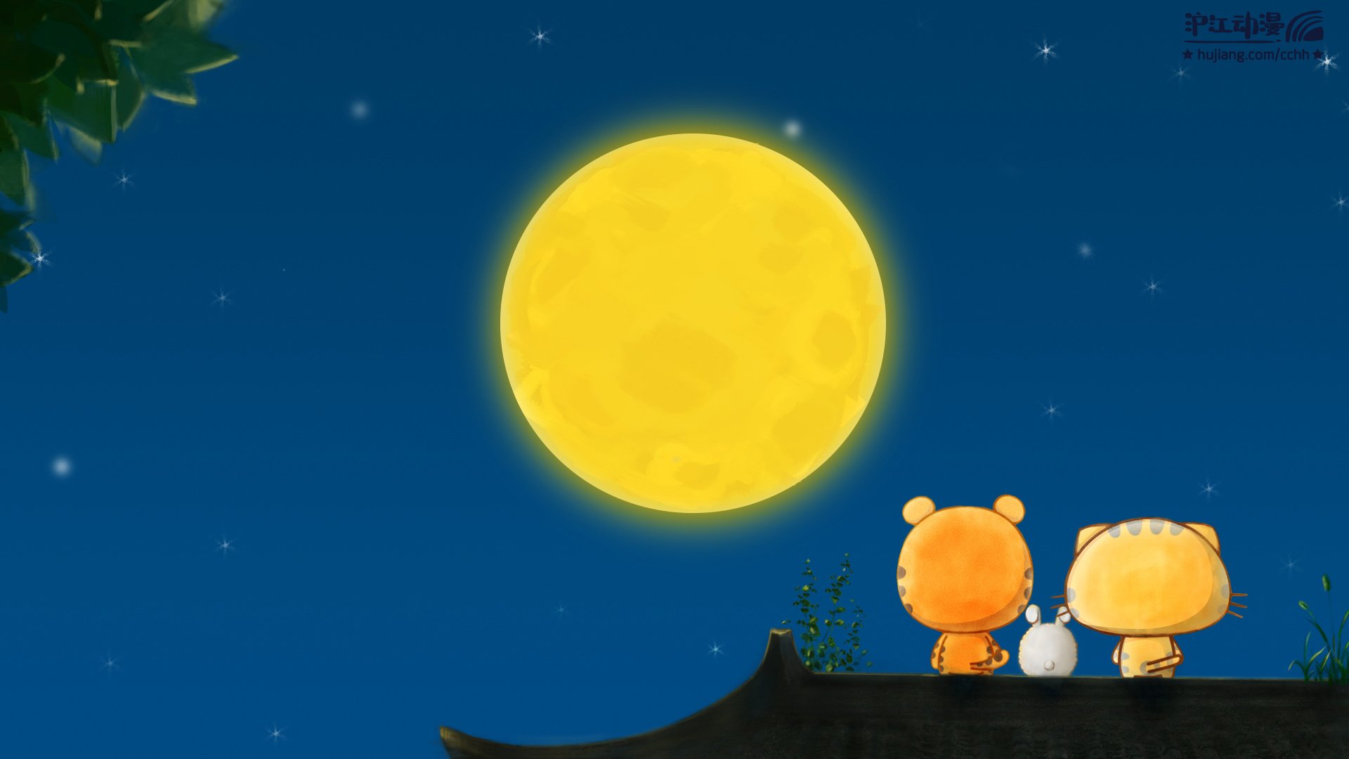 动漫,CC猫,原创,CC猫中秋团圆,儿童桌面专用