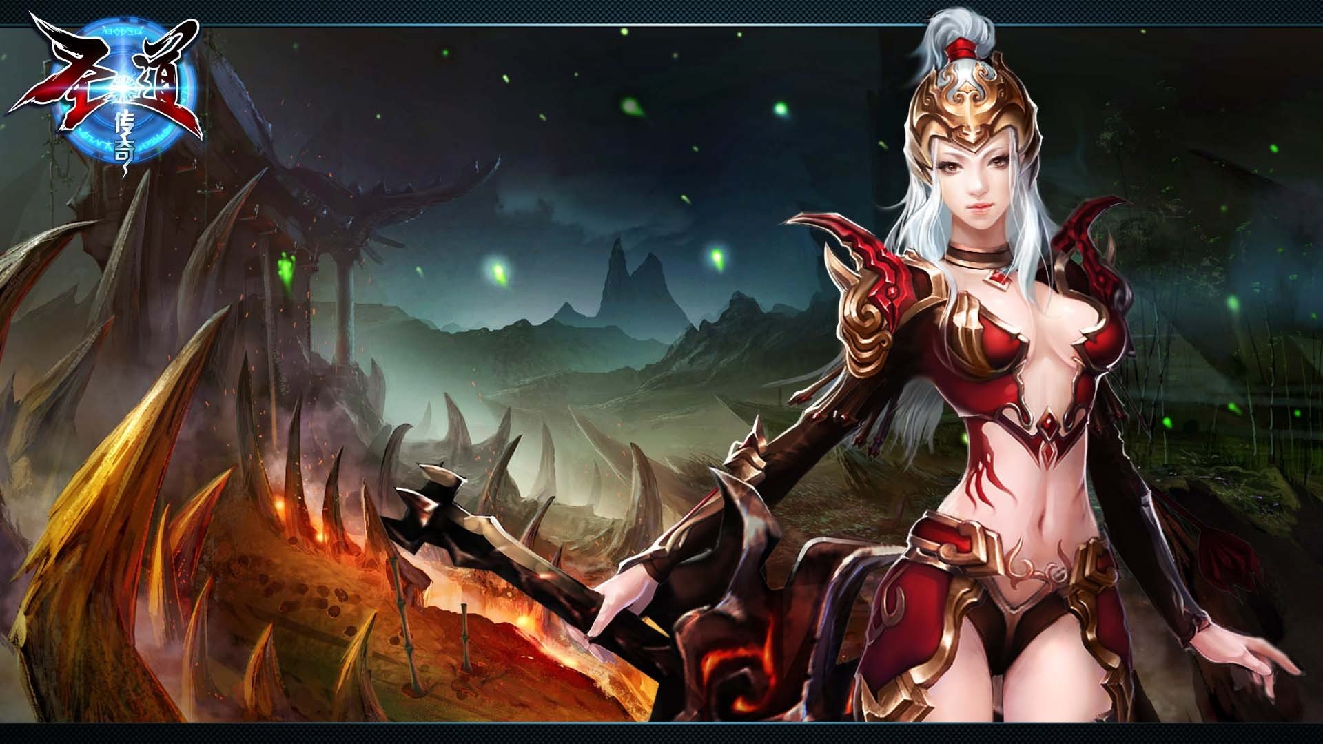 游戏,游戏美女,圣道传奇,插画,CG图