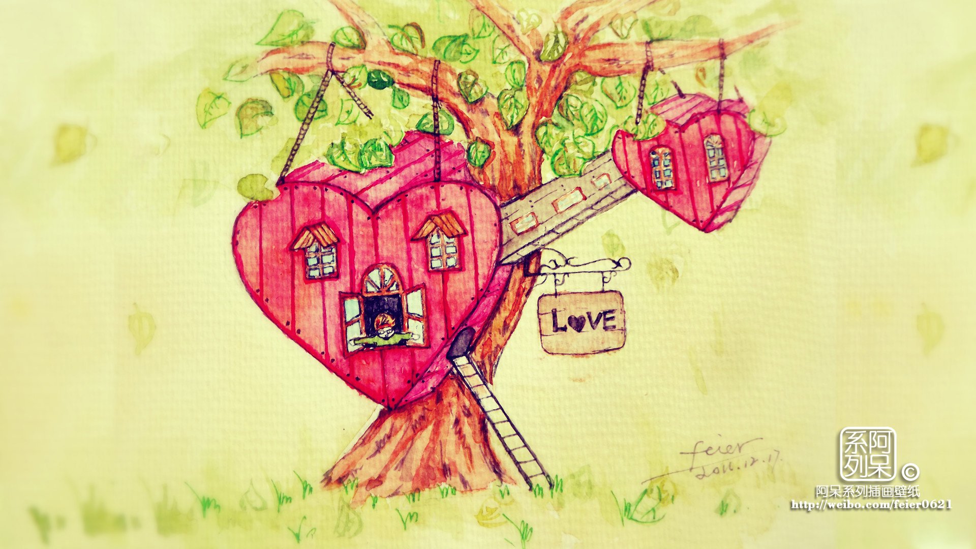 炫酷,手绘,阿呆系类插画,2月25日,儿童桌面专用