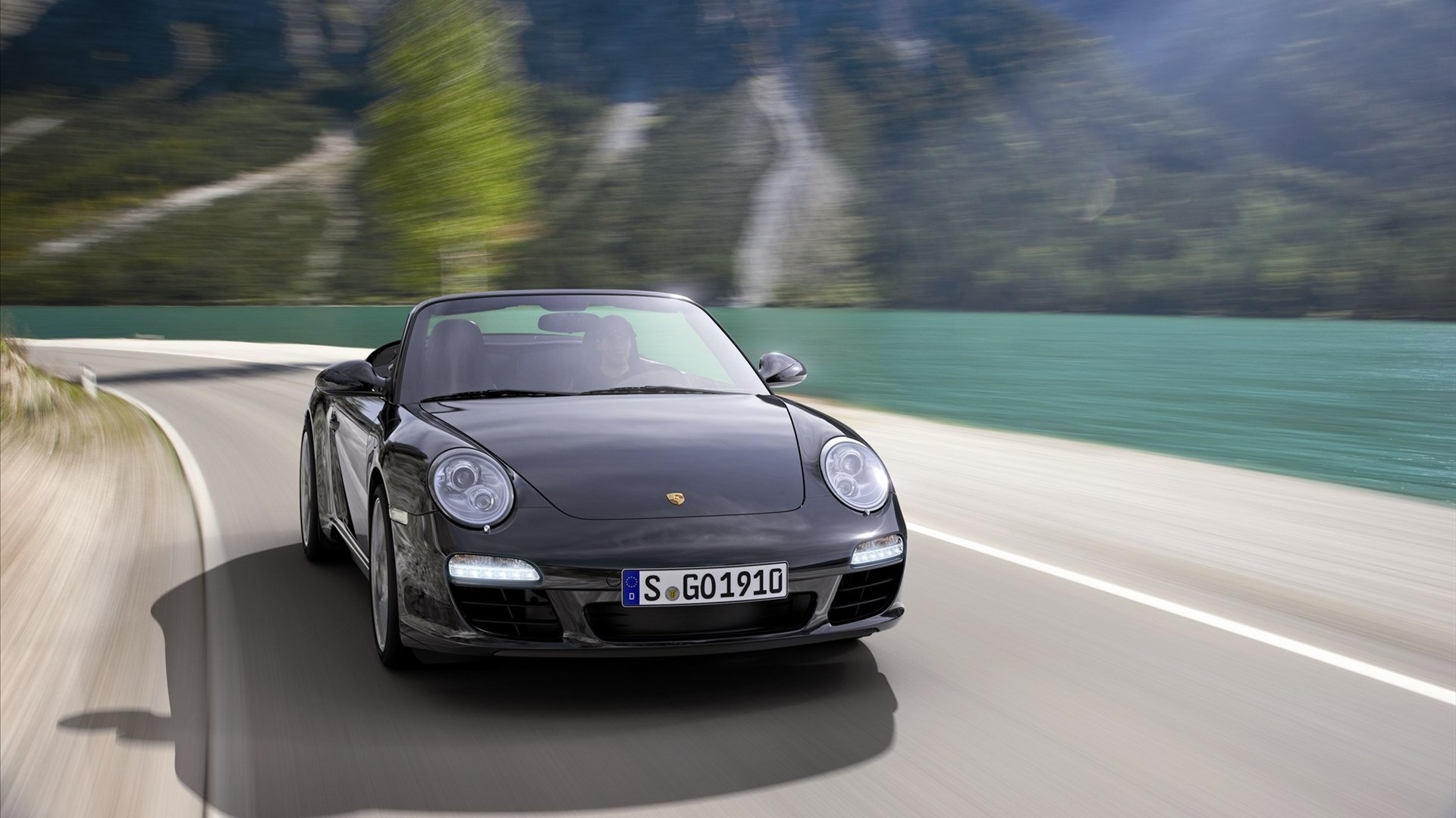 汽车,超跑,保时捷,911,黑色,敞篷版,儿童桌面专用