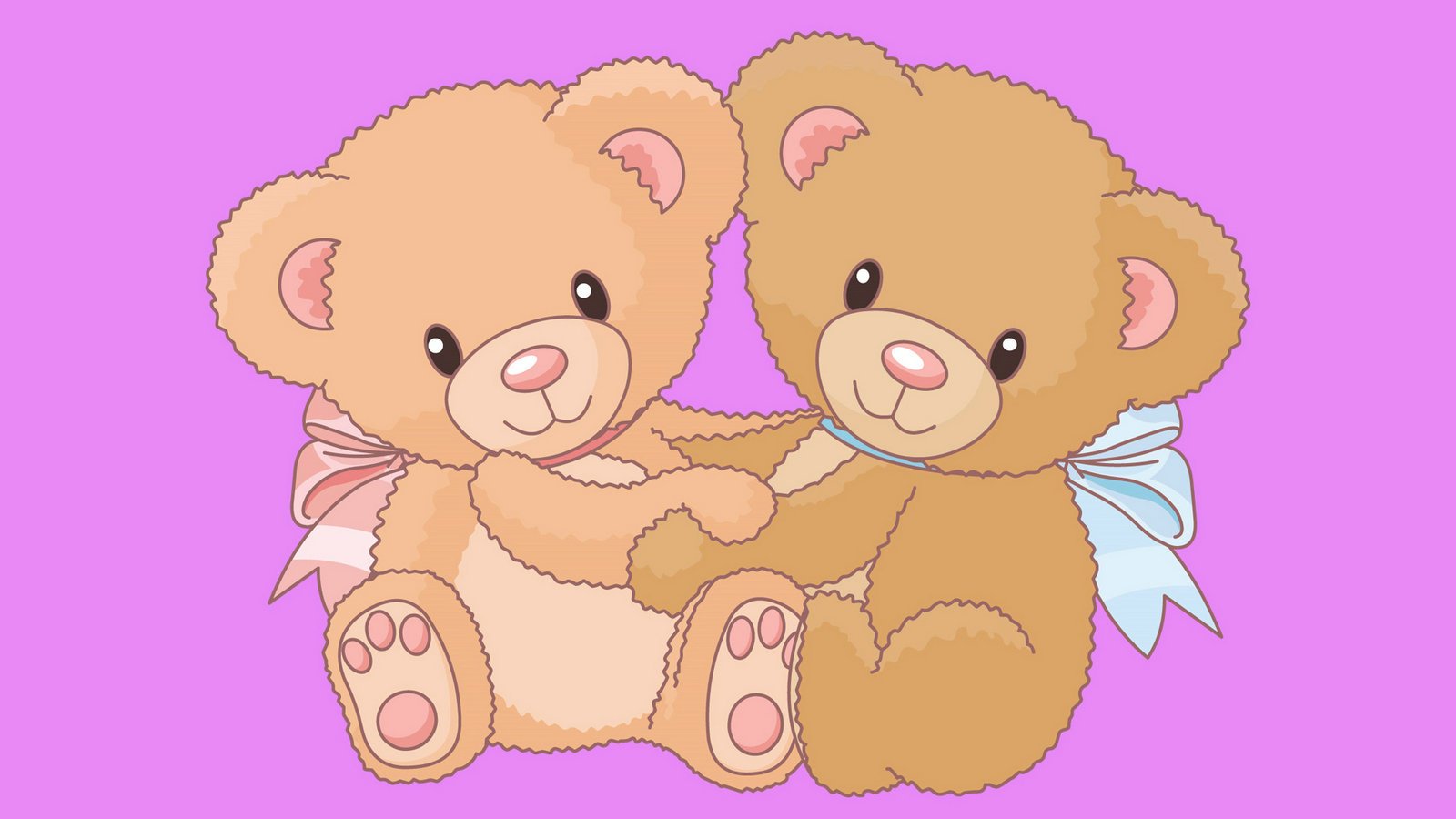 爱情美图,浪漫手绘,恩爱,小熊