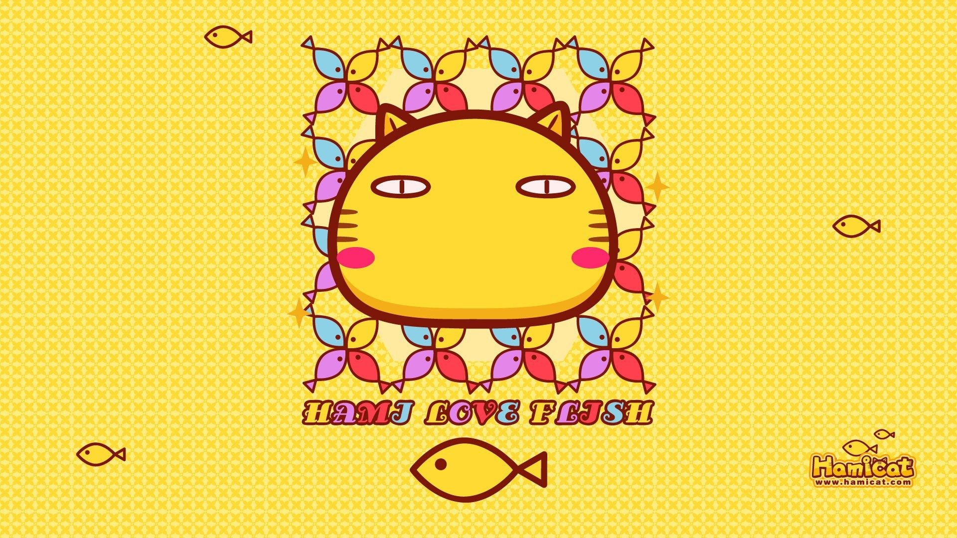 动漫,插画,原创,Hamicat,哈咪猫,爱鱼,儿童桌面专用