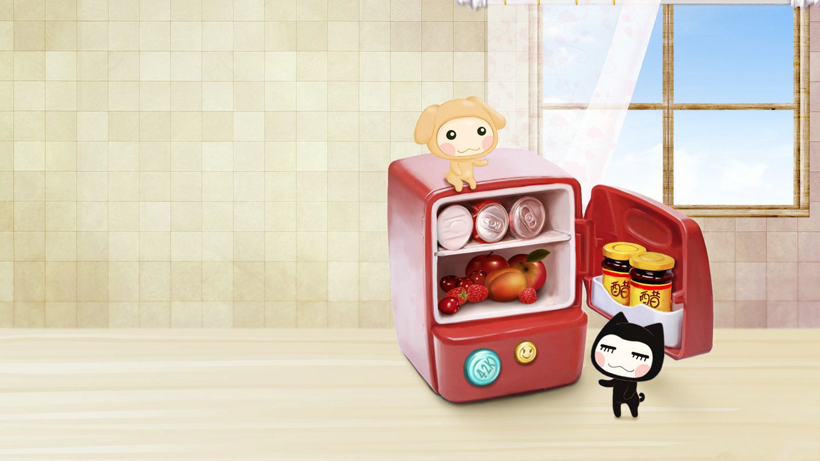 爱情美图,浪漫手绘,阿狸,恩爱