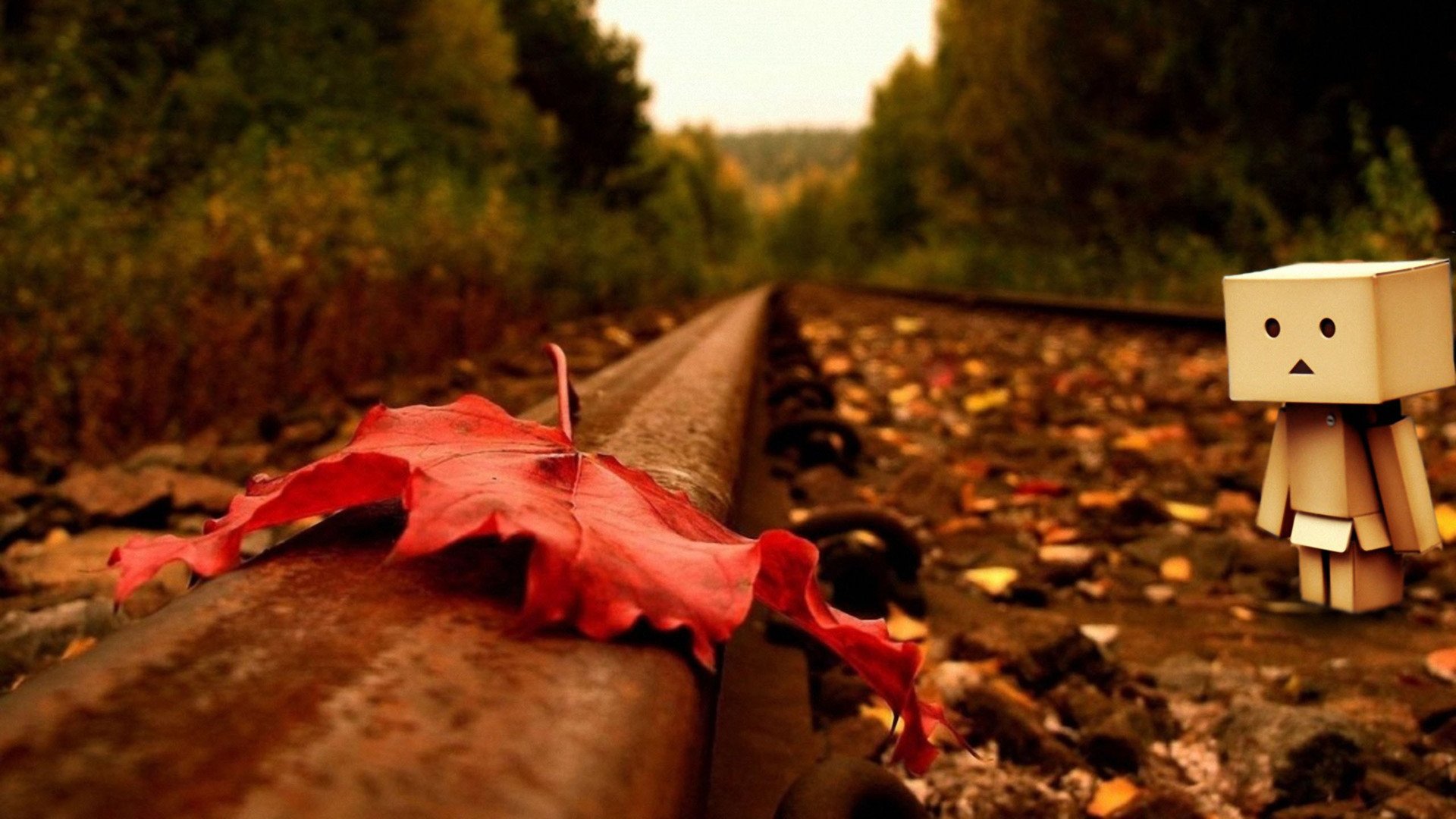 小清新,温馨一刻,纸箱人,儿童桌面专用