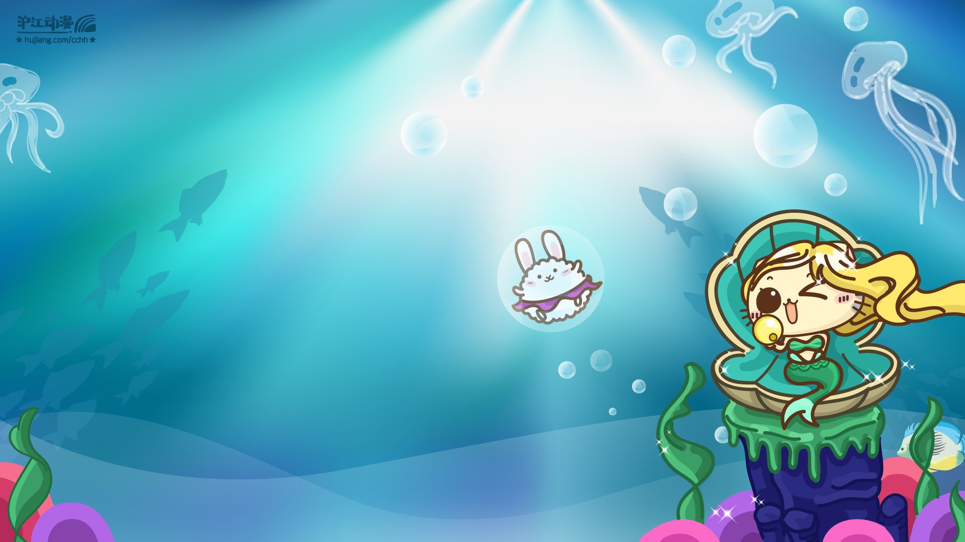 动漫,CC猫,原创,CC猫海底世界,儿童桌面专用