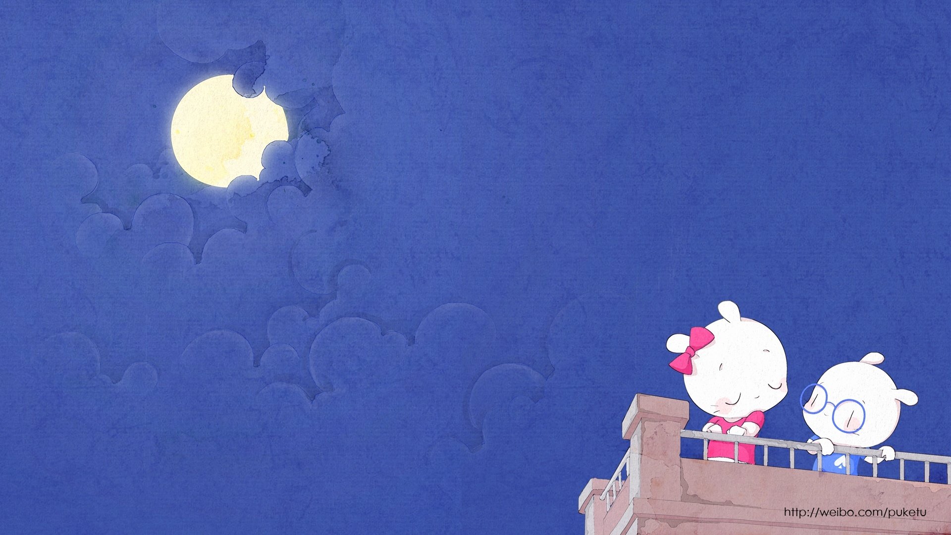 动漫,插画,手绘,原创,扑克兔,浪漫,爱情,儿童桌面专用