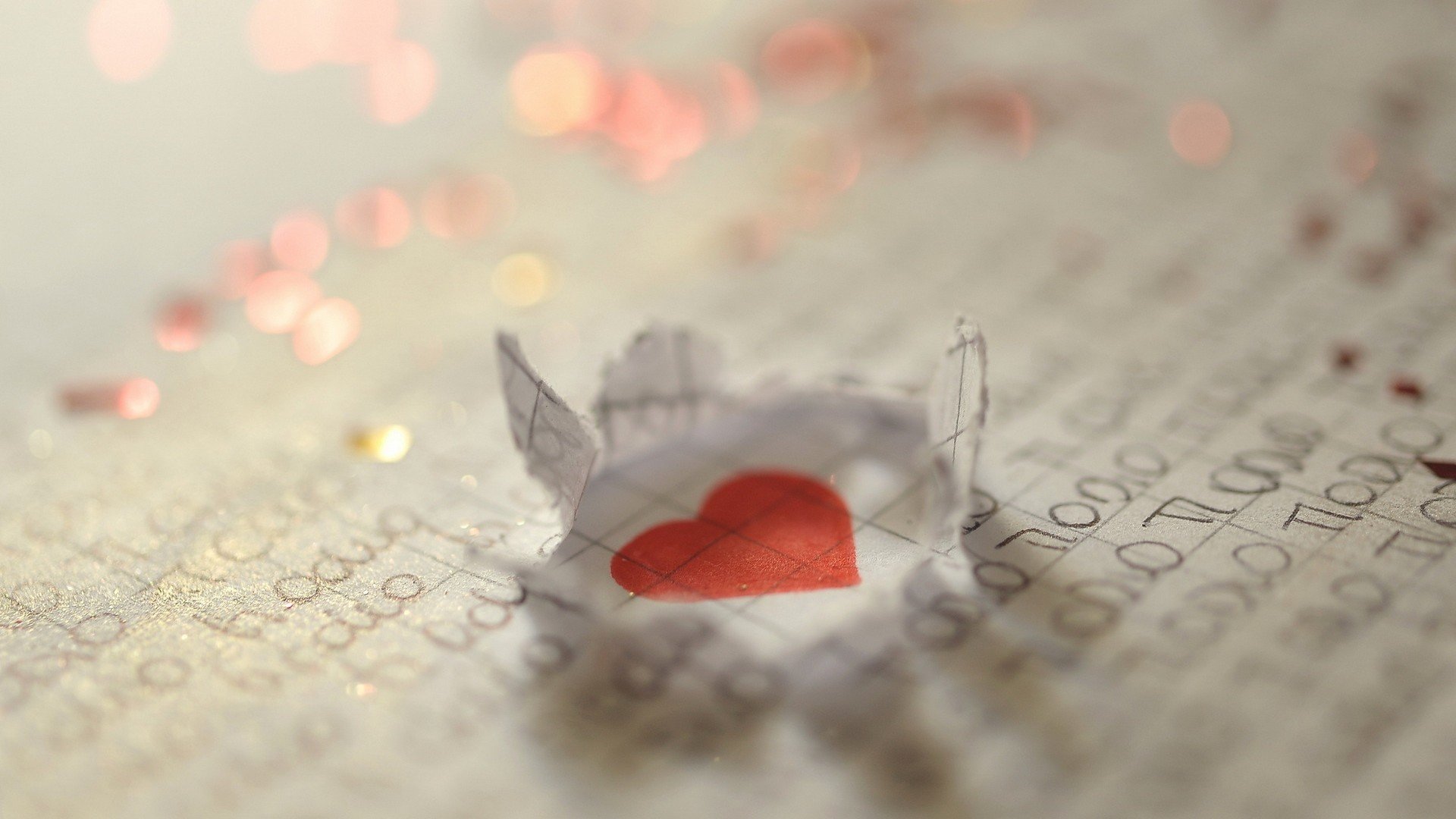 爱情美图,唯美温馨,纸上爱情