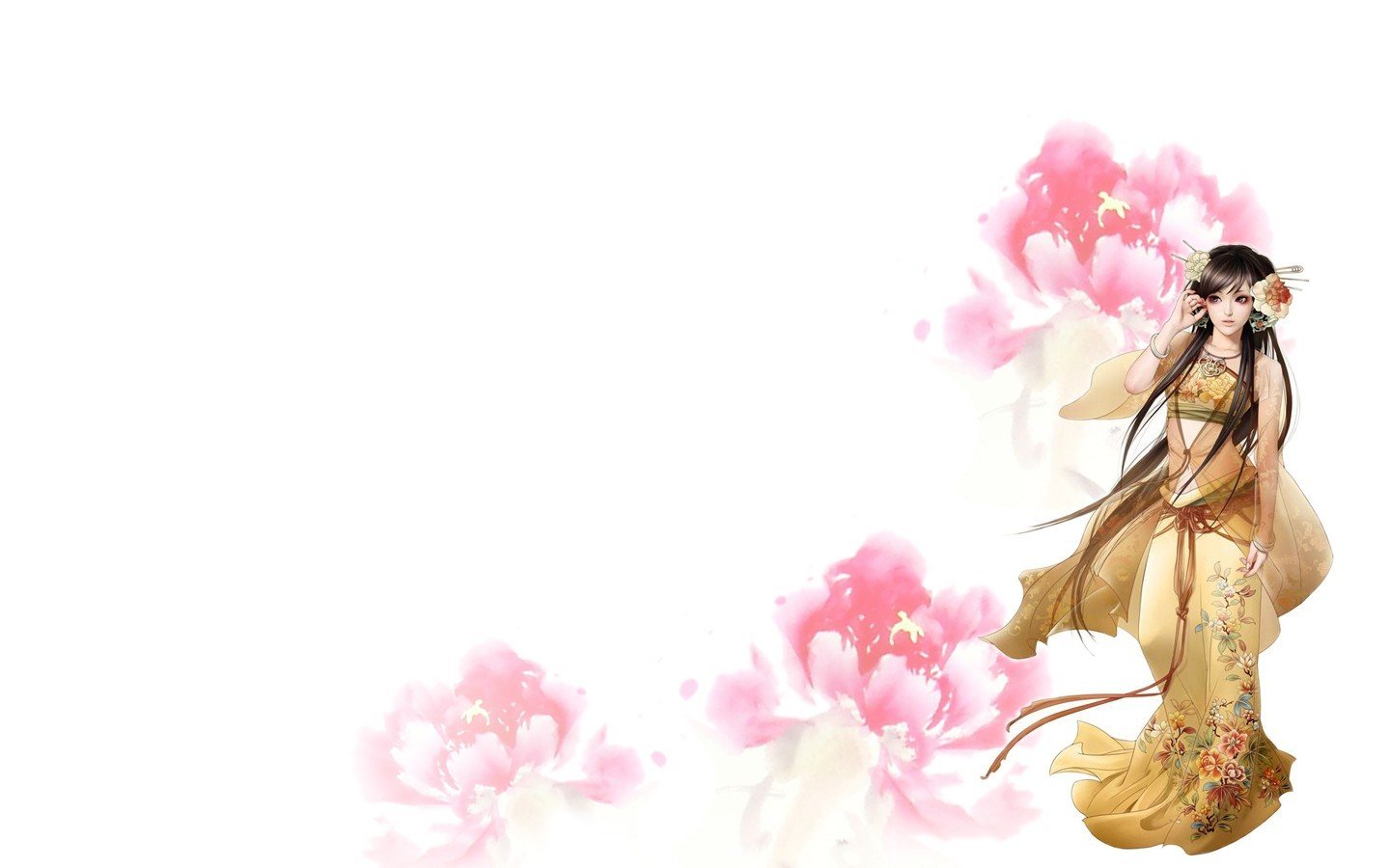 炫酷,设计,手绘,国画,中国风,女孩,2月19日,儿童桌面专用