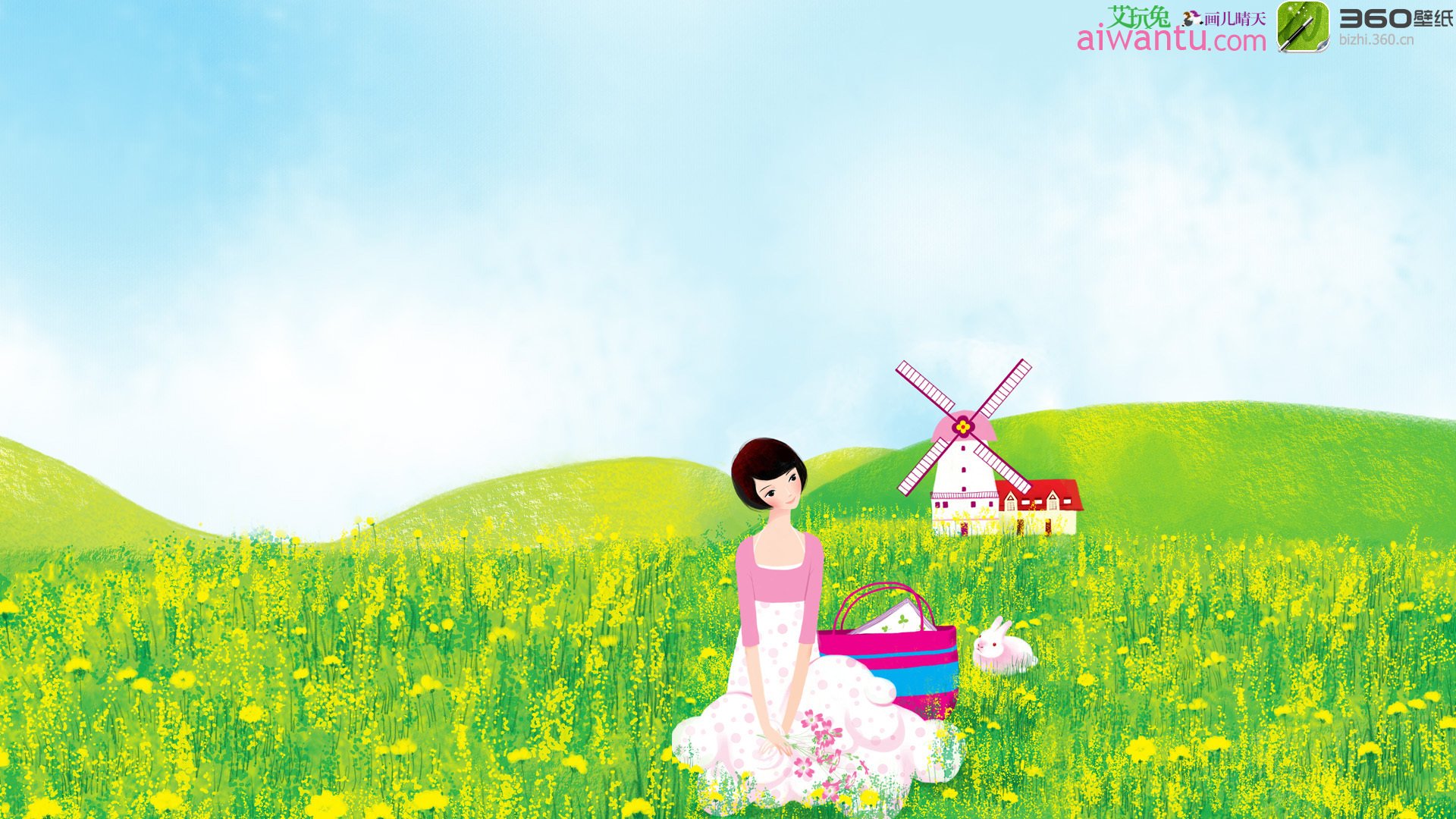 动漫,卡通,插画,手绘,画儿晴天,原创,360壁纸,儿童桌面专用