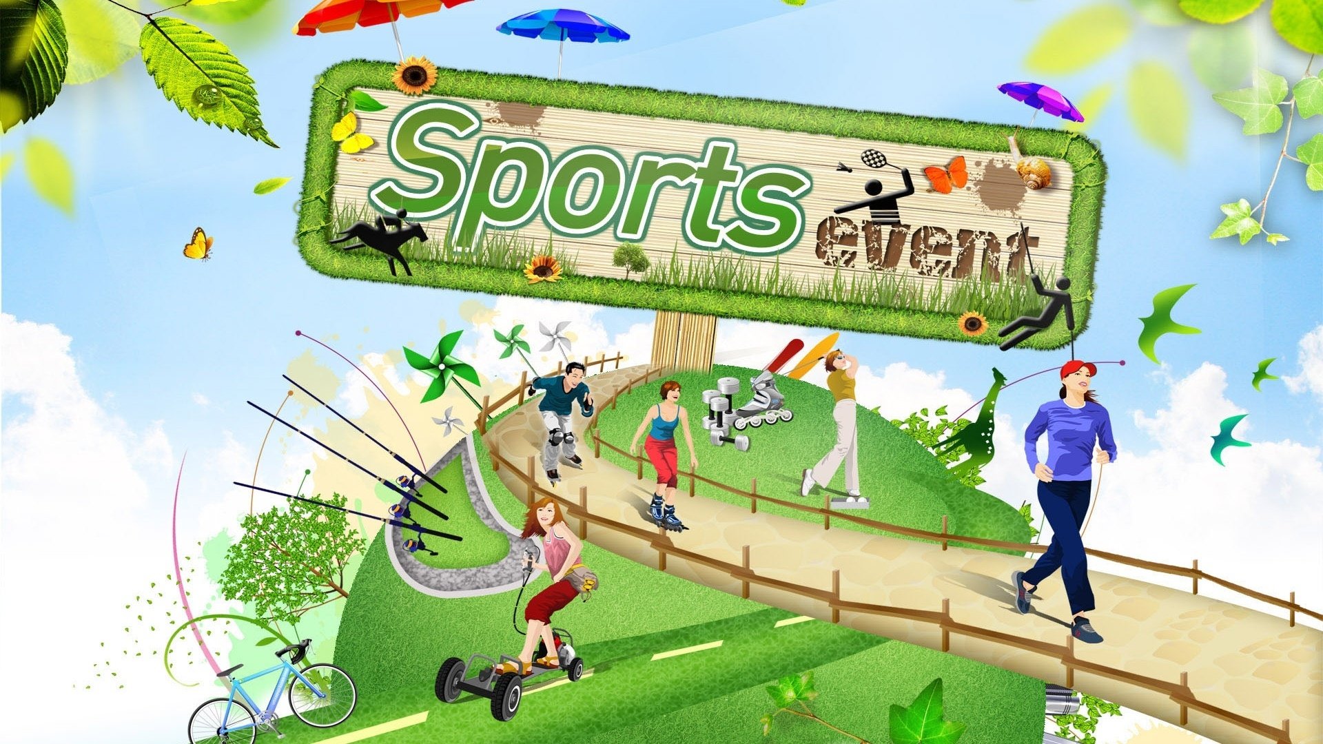 动漫,插画,手绘,运动人生,sport,韩国插画,儿童桌面专用