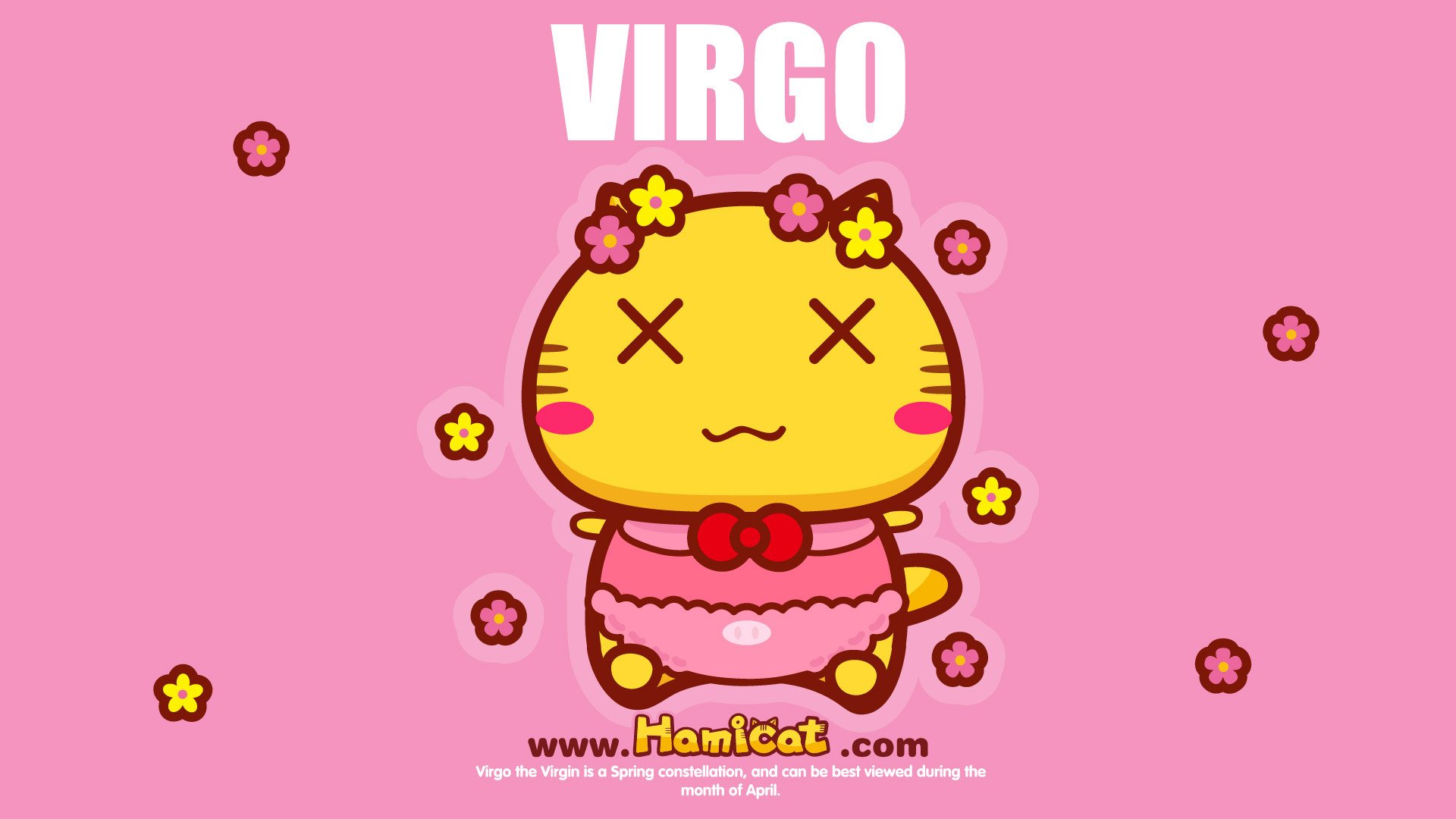 动漫,插画,手绘,Hamicat,哈咪猫,星座,处女座,儿童桌面专用