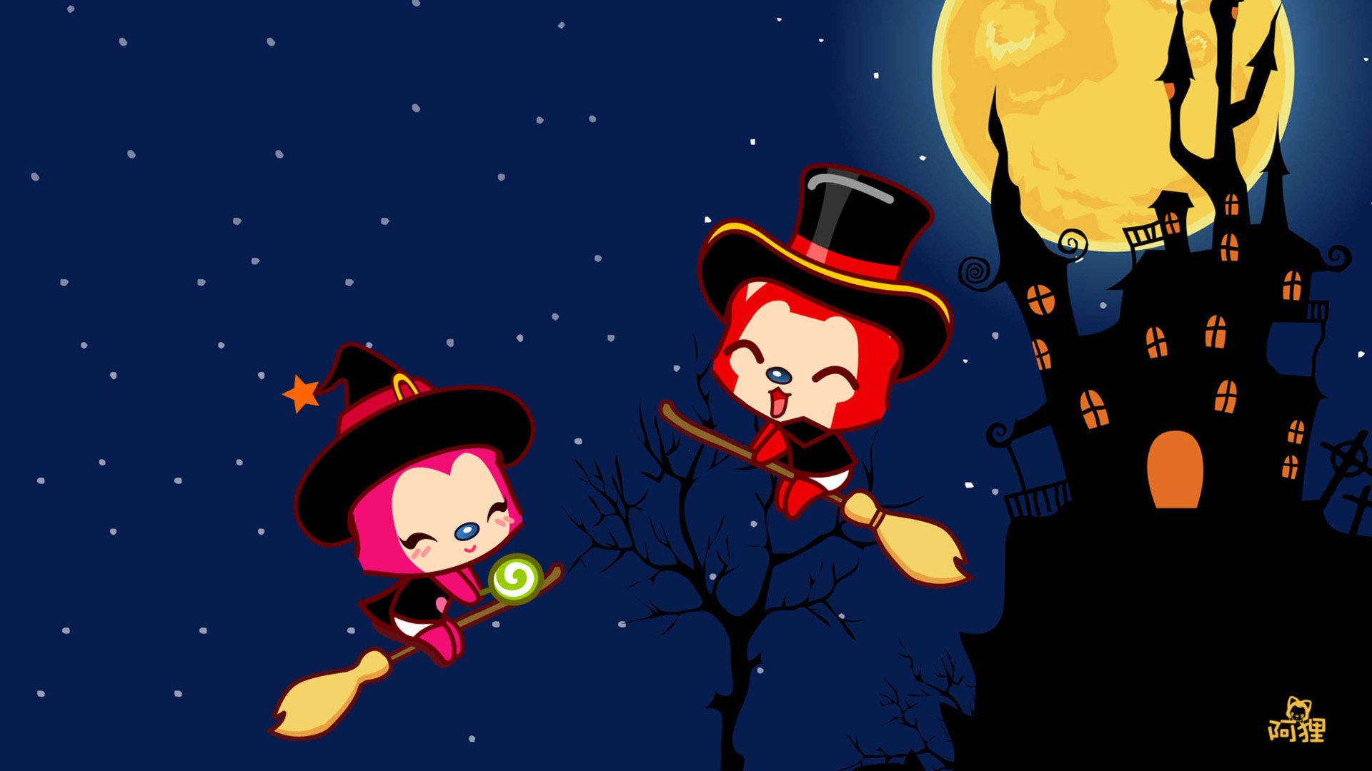 动漫,经典,插画,手绘,阿狸,ali,魔法师,儿童桌面专用