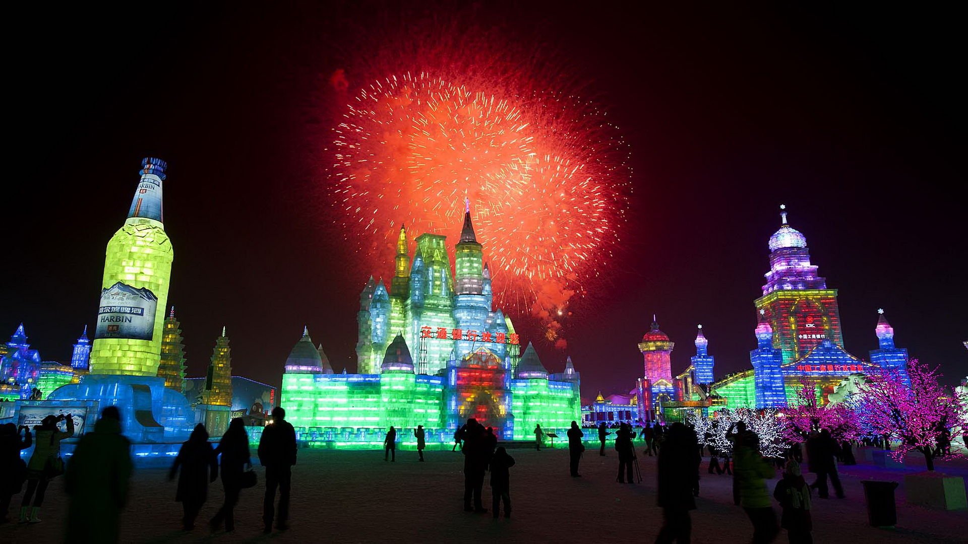 风景,美景,景色,哈尔滨,冰灯,儿童桌面专用