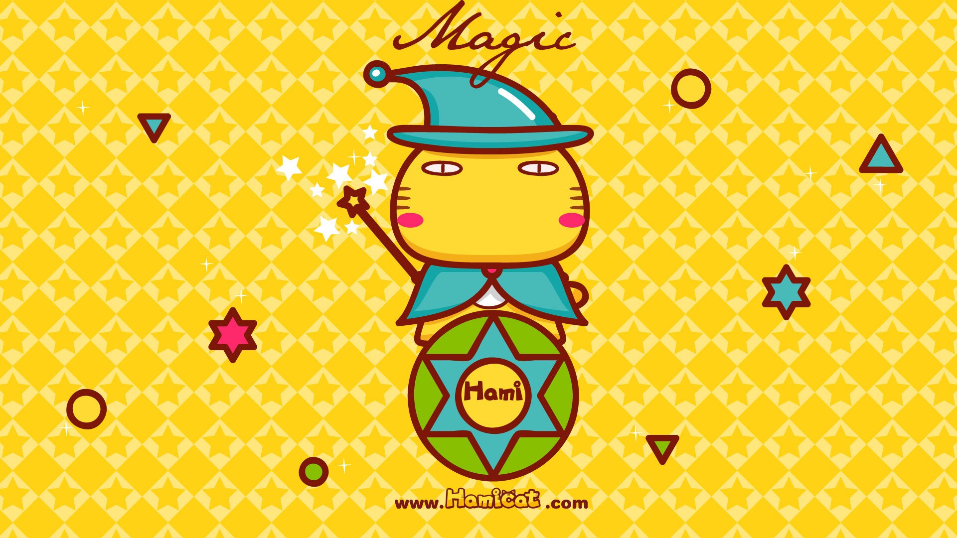 动漫,插画,手绘,Hamicat,哈咪猫,魔术师,儿童桌面专用