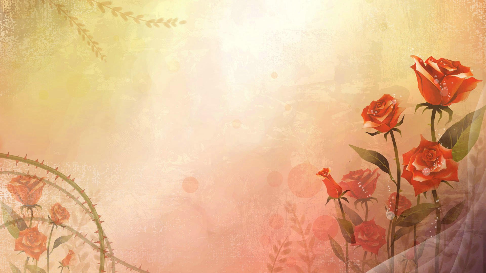 爱情美图,浪漫手绘,玫瑰