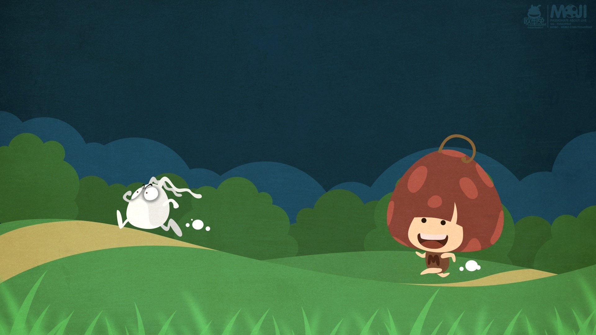 动漫,卡通,可爱,莫吉,MOJI,元宵节,儿童桌面专用