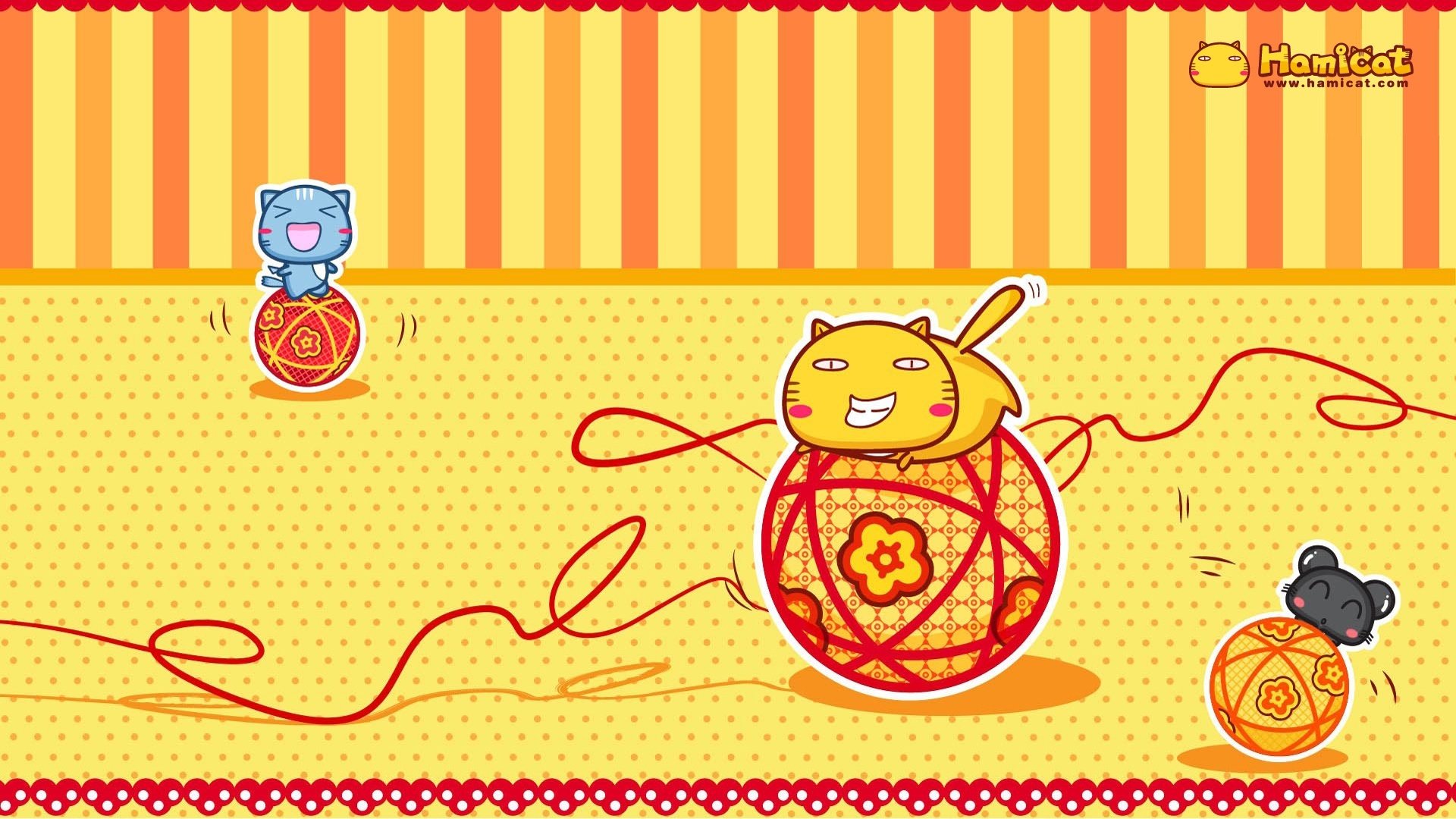 动漫,插画,手绘,原创,360壁纸,Hamicat,哈咪猫,球球,儿童桌面专用