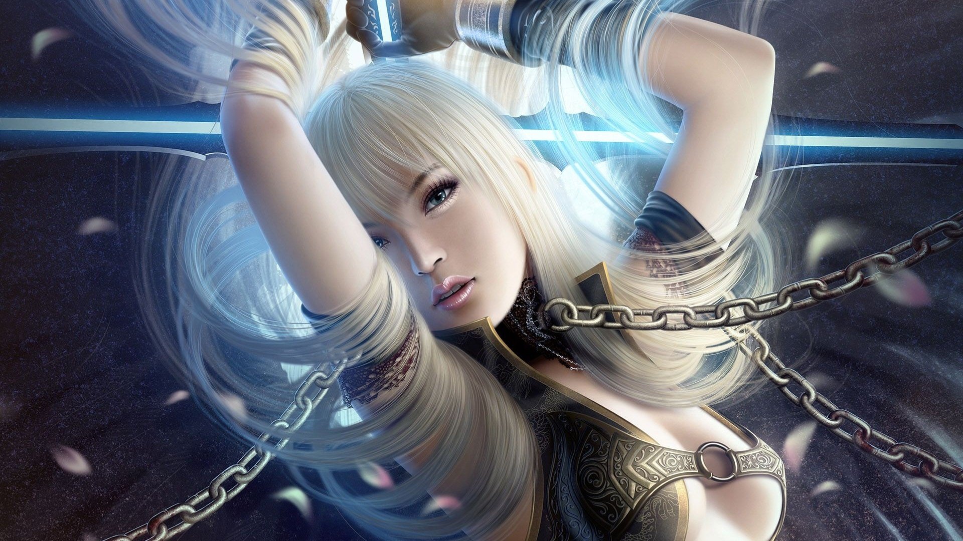 游戏,游戏美女,光晕,光环,插画