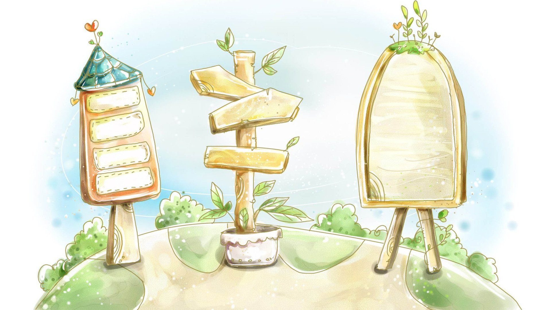 小清新,舒缓压力,手绘,2月25日,儿童桌面专用