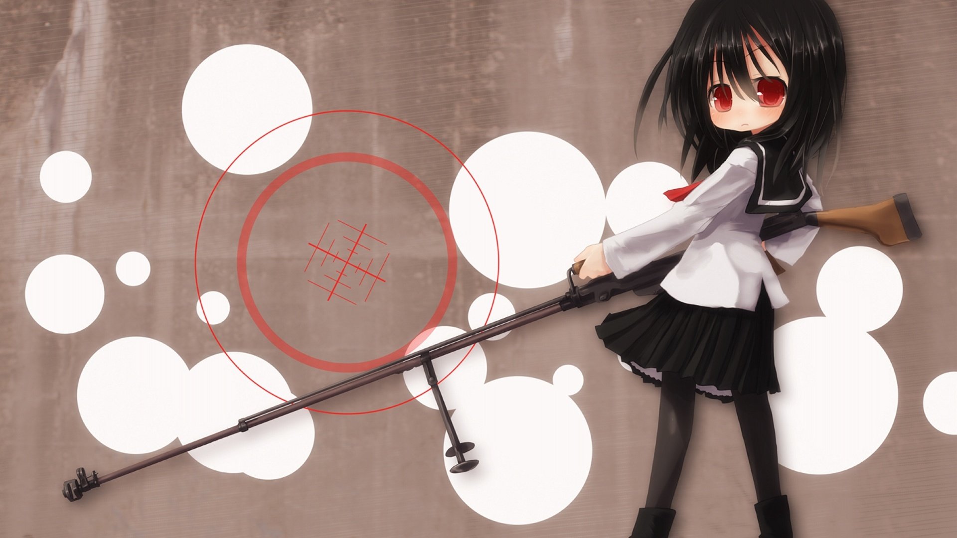 动漫,动漫少女,插画,萝莉,机关枪少女,儿童桌面专用