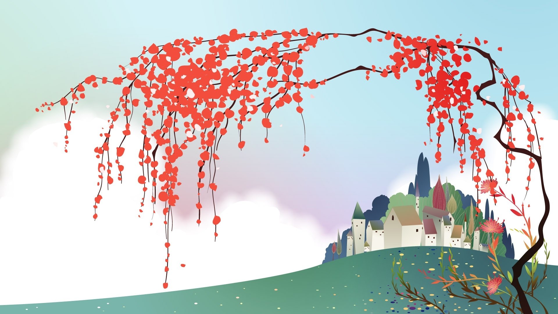 动漫,卡通,插画,风景画,儿童桌面专用