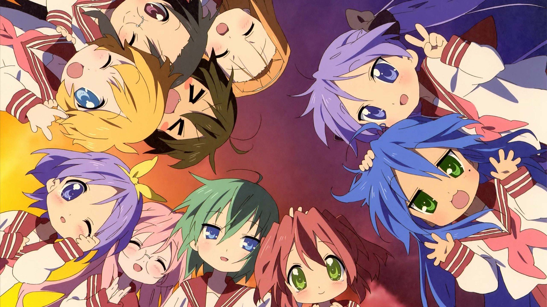 动漫,插画,幸运星,Q版,动漫少女,萝莉,儿童桌面专用