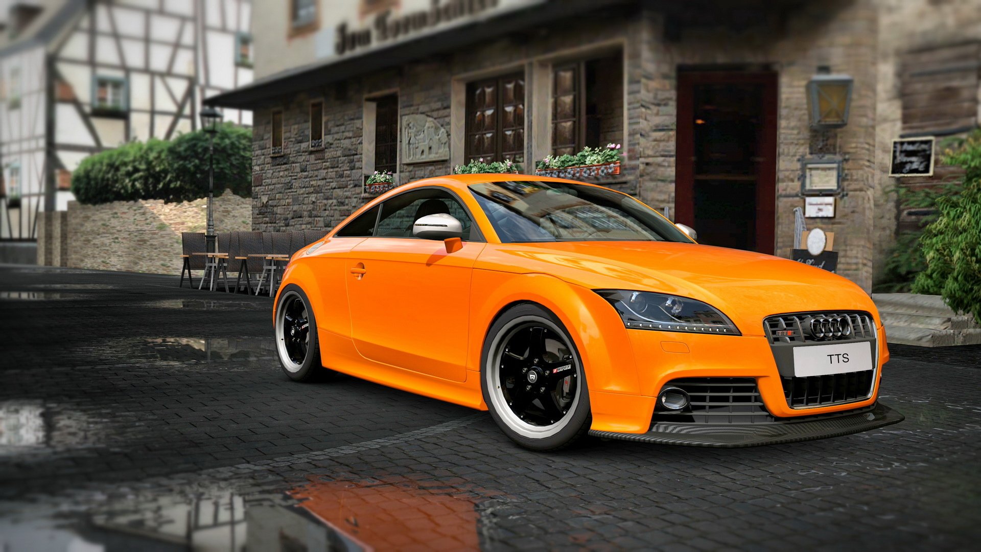 汽车,超跑,改装车,奥迪,TT,黄色,儿童桌面专用