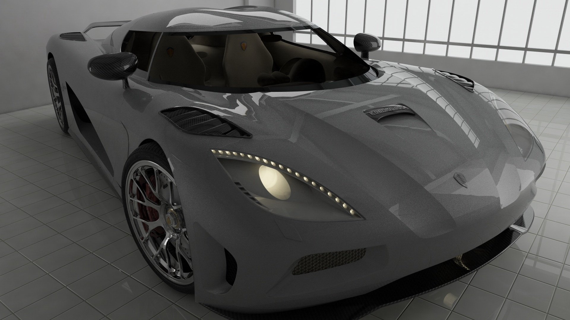 汽车,超跑,灰色,柯尼塞格,儿童桌面专用